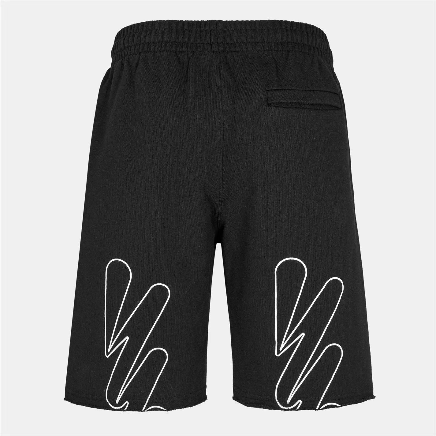 Off-White o1g2r1mq0326 Relaxed Fit Fleece Jogger Shorts in Black Size US 30 / EU 46 - 2 Thumbnail