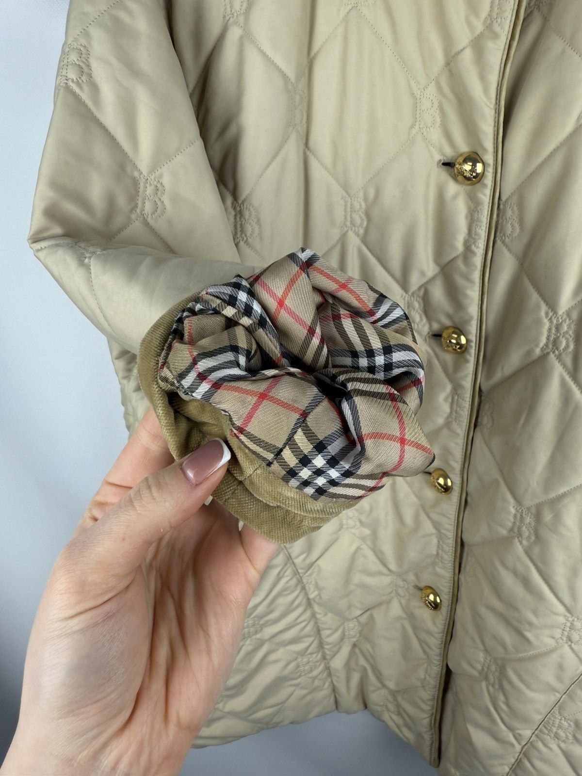 Burberry × Vintage Burberrys Vintage Nova Check Lined B Monogram Quilted Jacket Size XXL / US 16-18 / IT 52-54 - 12 Thumbnail