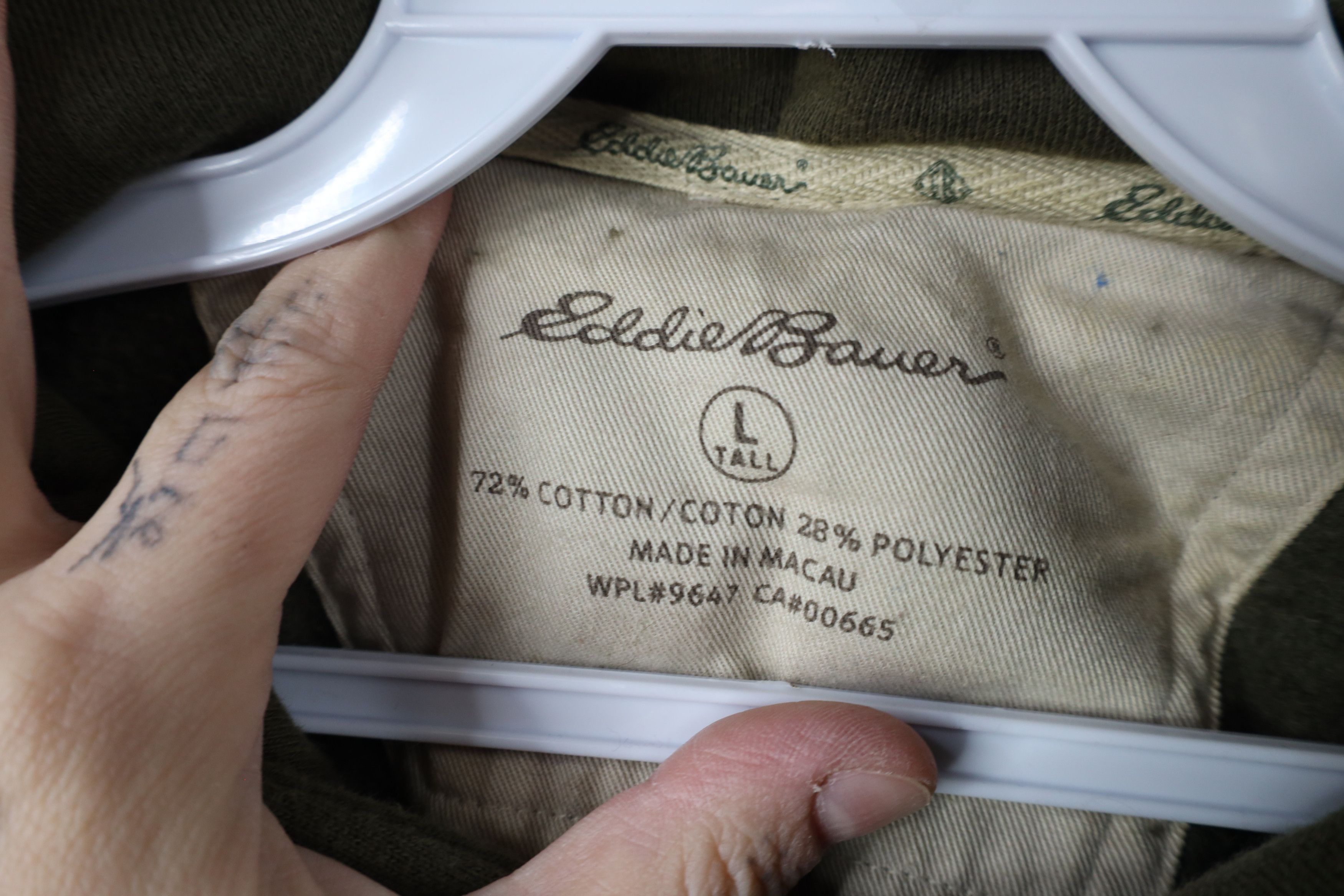 Eddie Bauer × Vintage Vintage Eddie Bauer Spell Script Heavyweight Hoodie Green Size US L / EU 52-54 / 3 - 9 Thumbnail