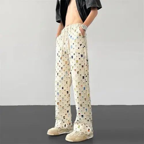 Japanese Brand × Vintage Men Loose Straight Elastic Waist Pants Retro Size US 32 / EU 48 - 1 Thumbnail