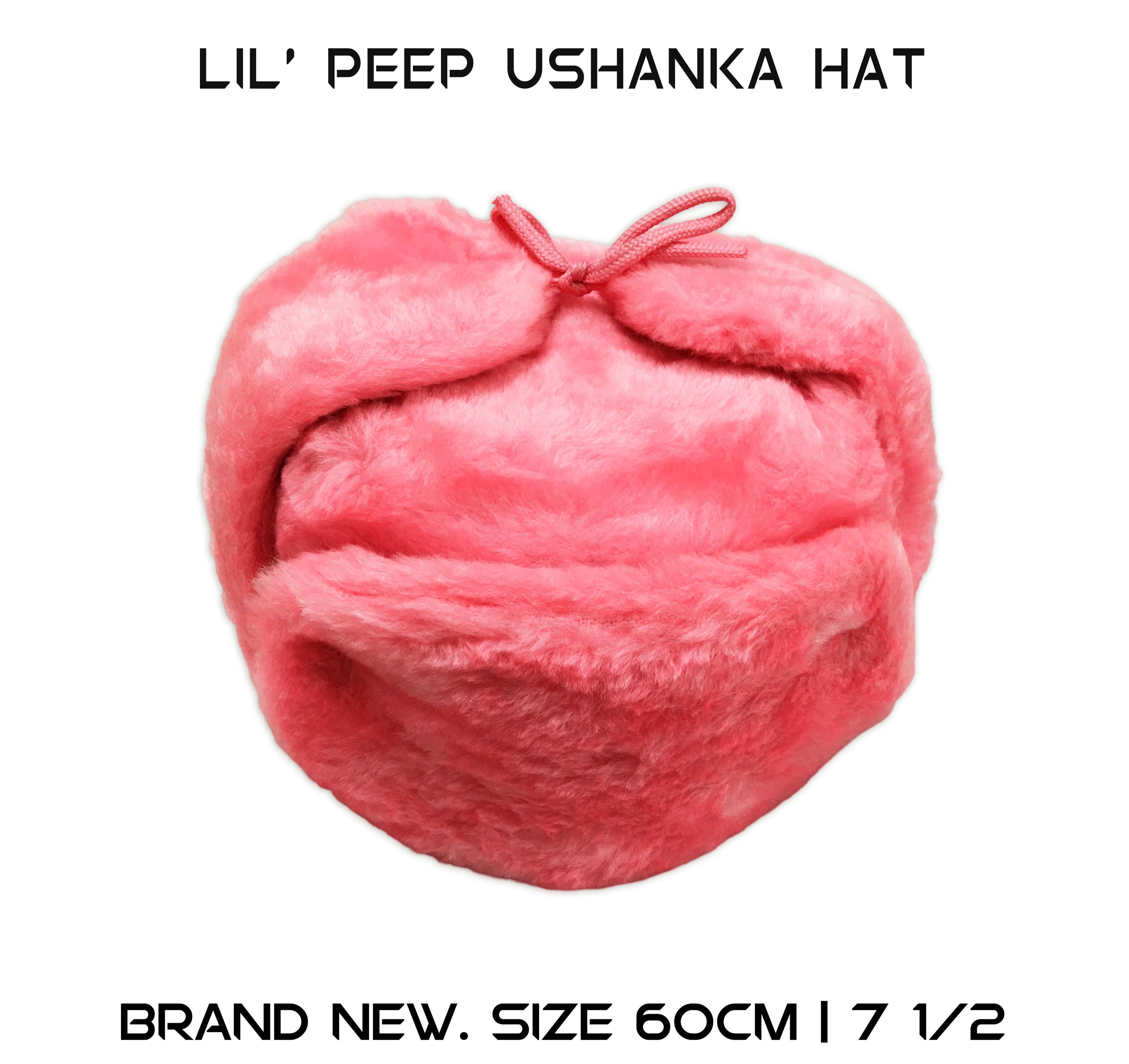 Lil' Peep Russian Ushanka Hat Pink Color Size 1/2US 60cm
