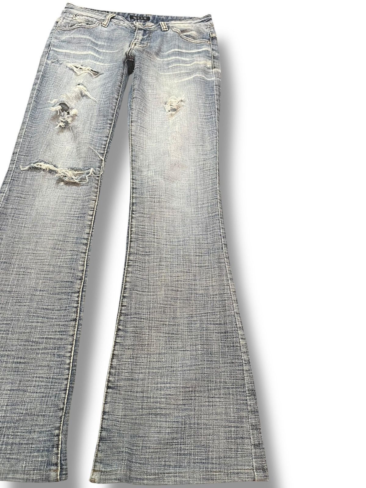 Who Decides War Vintage Japanese Brand Flare Faded Distressed Denim Size US 27 - 4 Thumbnail
