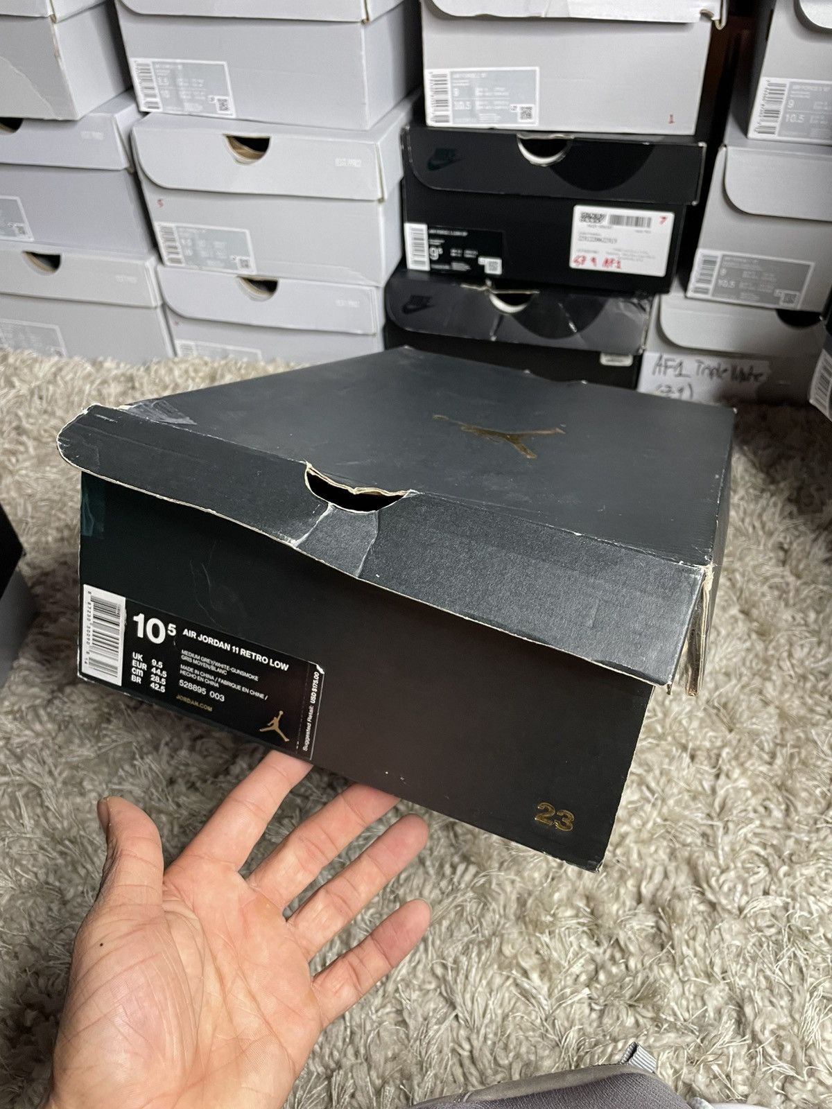 Jordan Brand Jordan 11 Low Cool Grey Size US 10.5 / EU 43-44 - 12 Thumbnail
