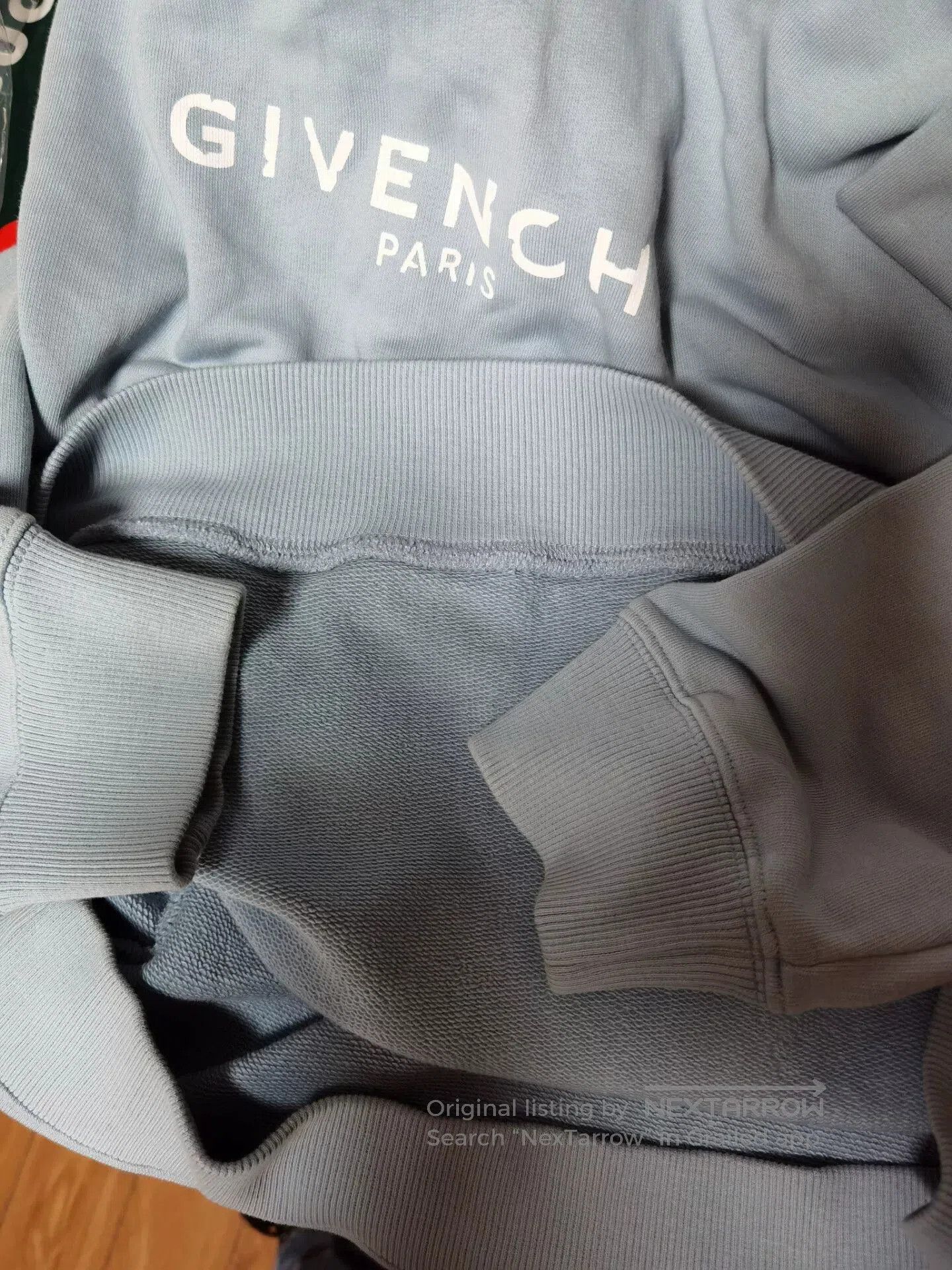 Saint Laurent Paris Givenchy Light Blue Print Hoodie. Size US L / EU 52-54 / 3 - 9 Thumbnail