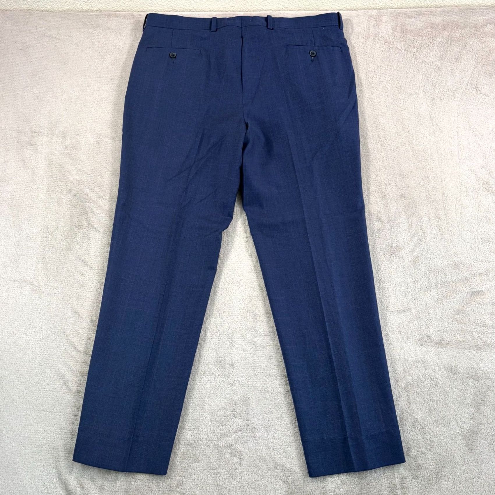 Peter Millar Peter Millar Wool Dress Pants Trousers Flat Front Blue Plaid 38x31 Men Dress Pants Wool Straight Comfortable Regular Fit Mens Size US 38 / EU 54 - 3 Thumbnail