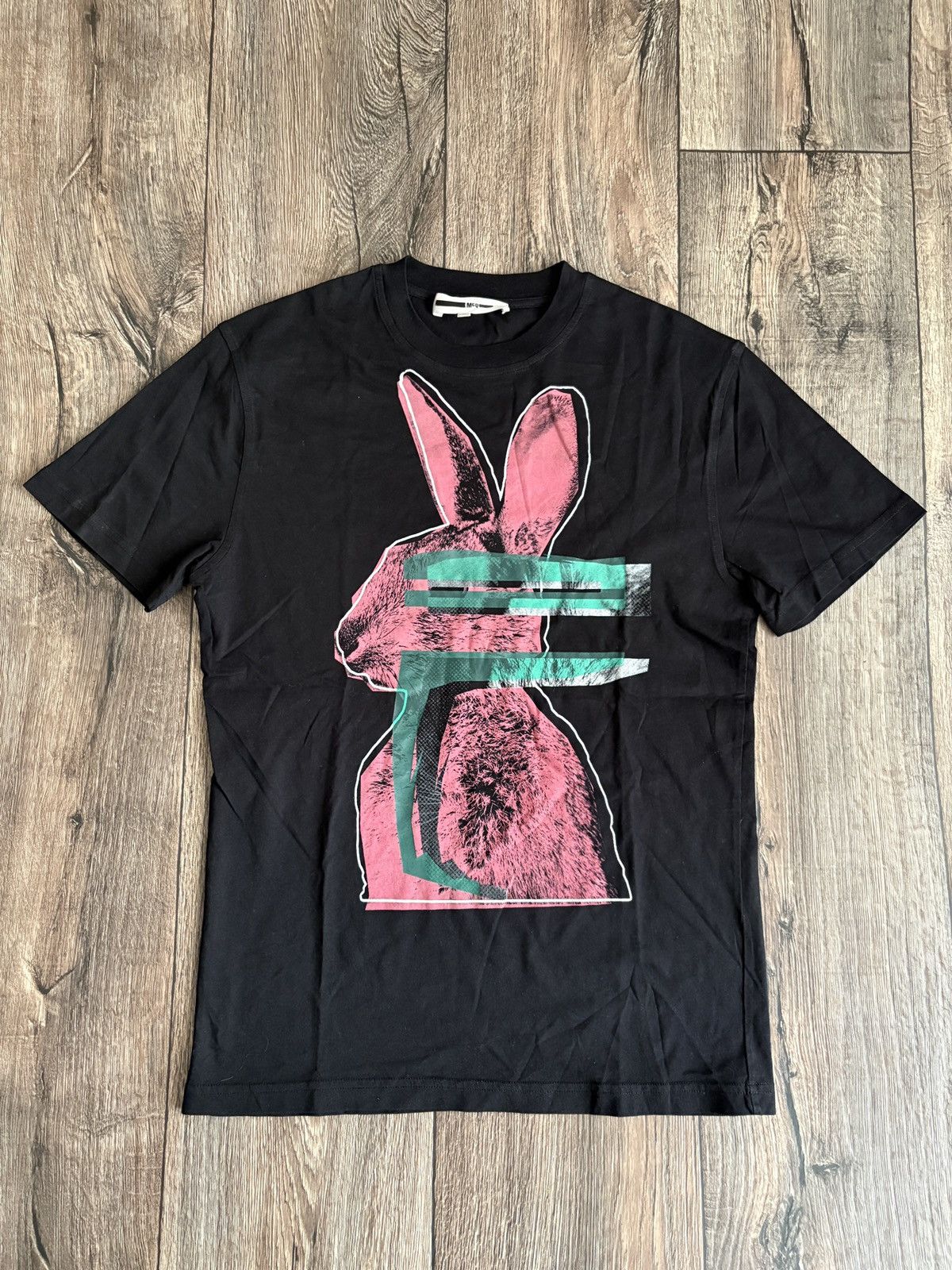Alexander McQueen MCQ Alexander McQueen Glitch Bunny Logo T-Shirt Size US S / EU 44-46 / 1 - 1 Thumbnail