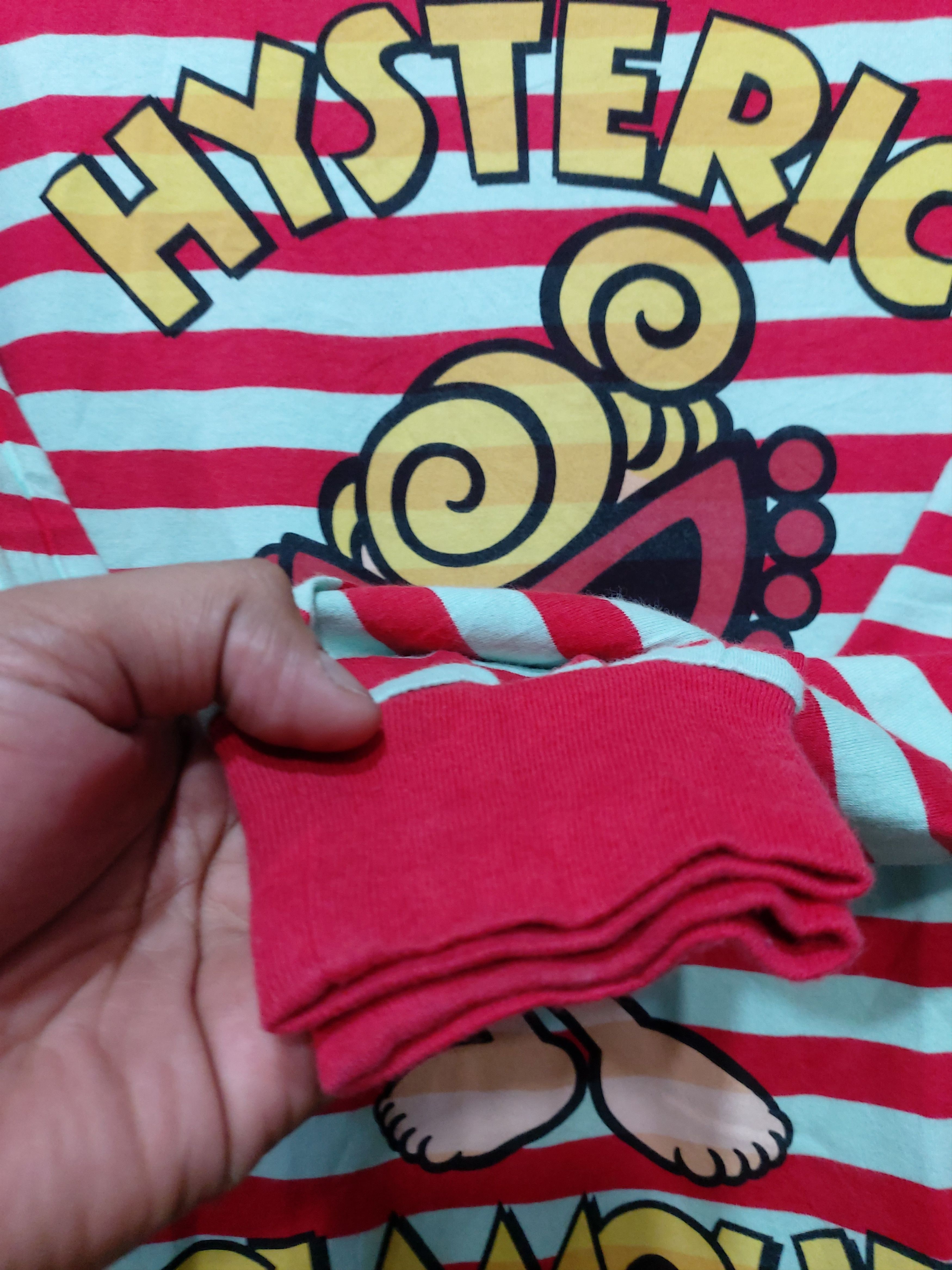 Hysteric Glamour HYSTERIC GLAMOUR STRIPE BABY LOGO LONGSLEVEE T-SHIRT Size US L / EU 52-54 / 3 - 5 Thumbnail