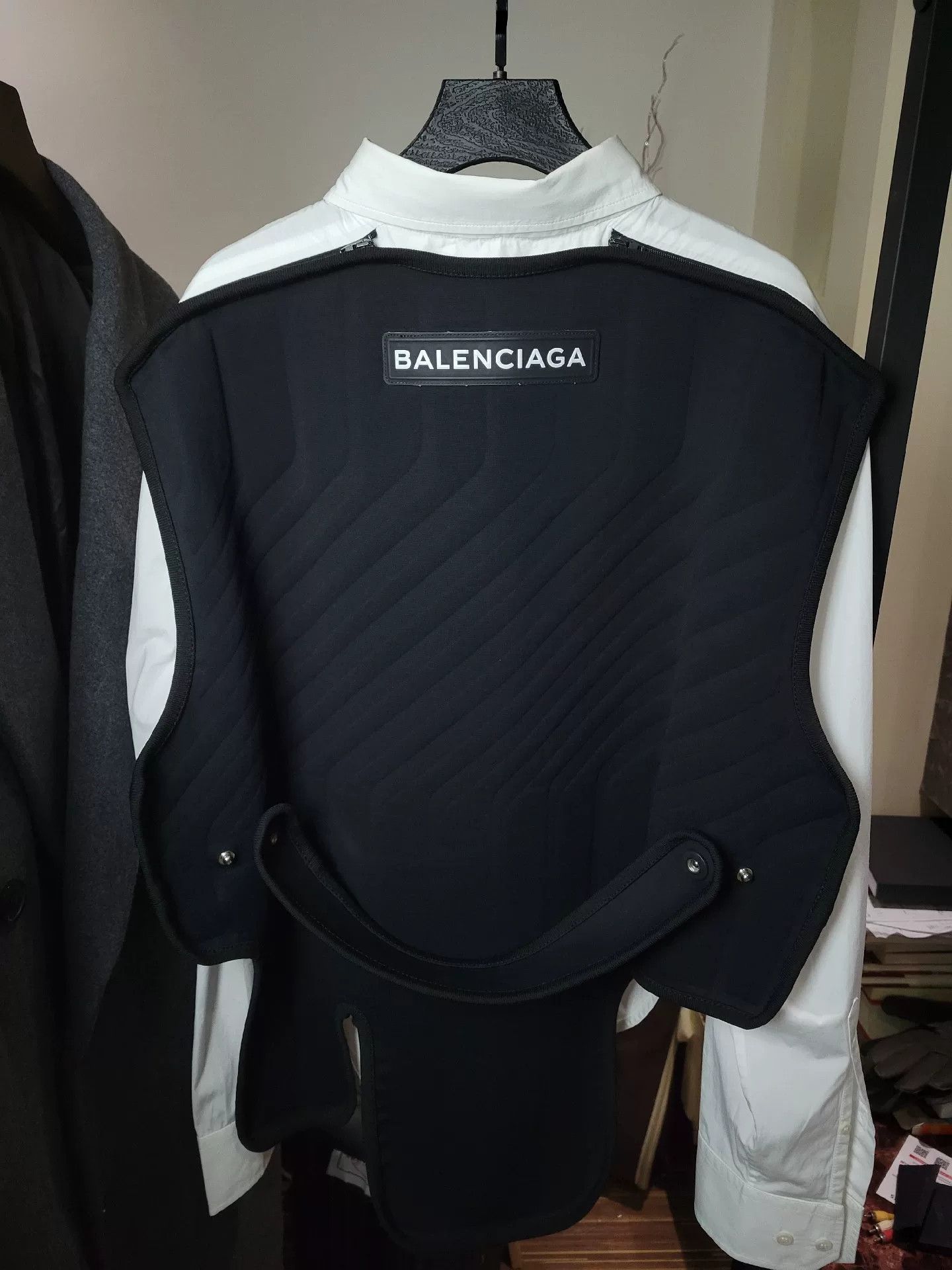 Balenciaga Balenciaga Biker Style Color Block Shirt Size US S / EU 44-46 / 1 - 1 Thumbnail