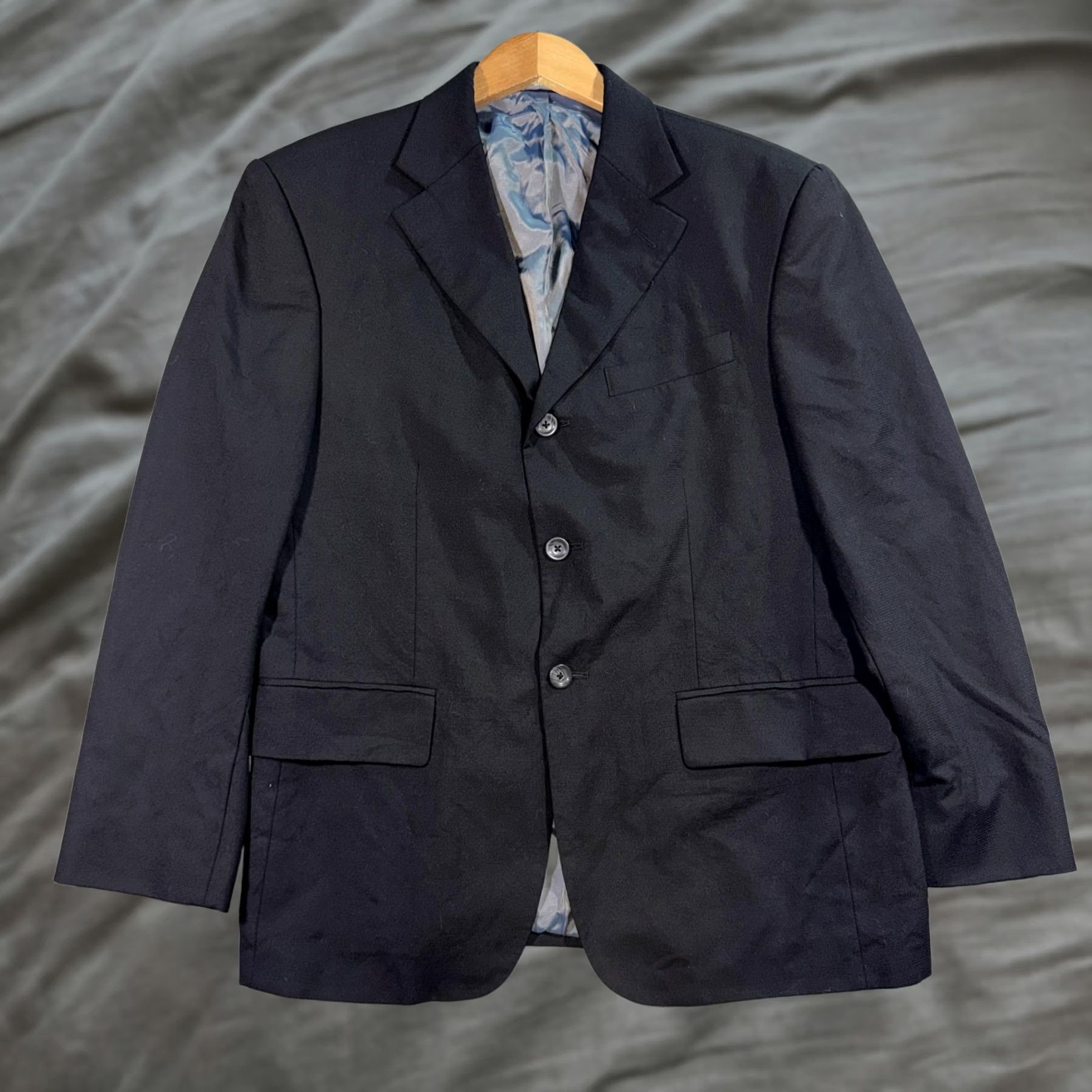 Oscar De La Renta Oscar de la Renta Suit Jacket Mens 40 Short Black Wool Three-Button Formal Size US 40 / EU 56 - 1 Thumbnail