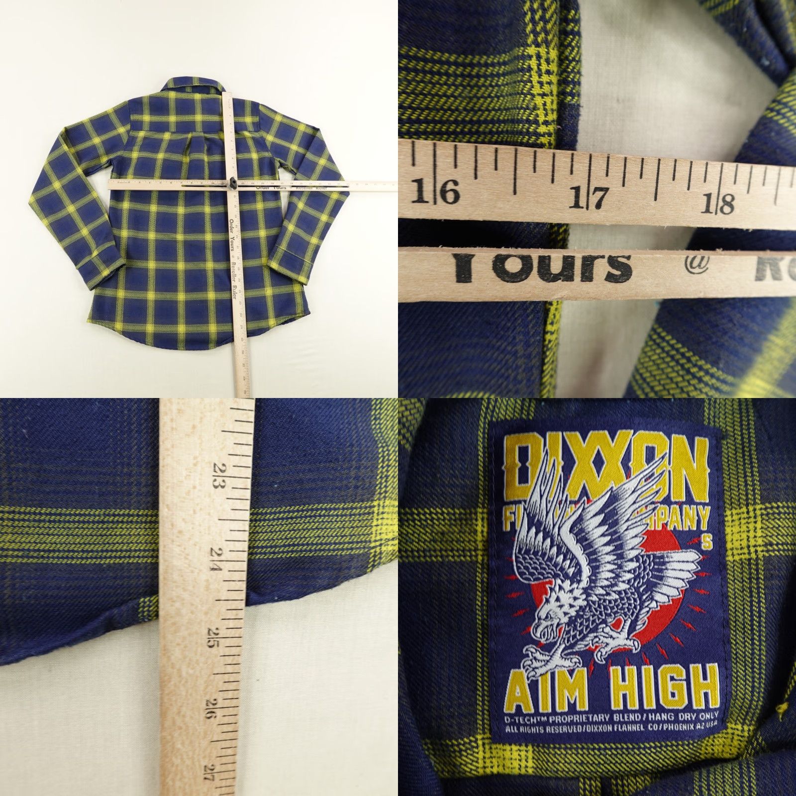 Vintage Dixxon Flannel Shirt Womens Small Blue Yellow Plaid Aim High Pearl Snap Western Shirt Womens Small Blue Yellow Plaid Cowboy Western Size S / US 4 / IT 40 - 8 Thumbnail