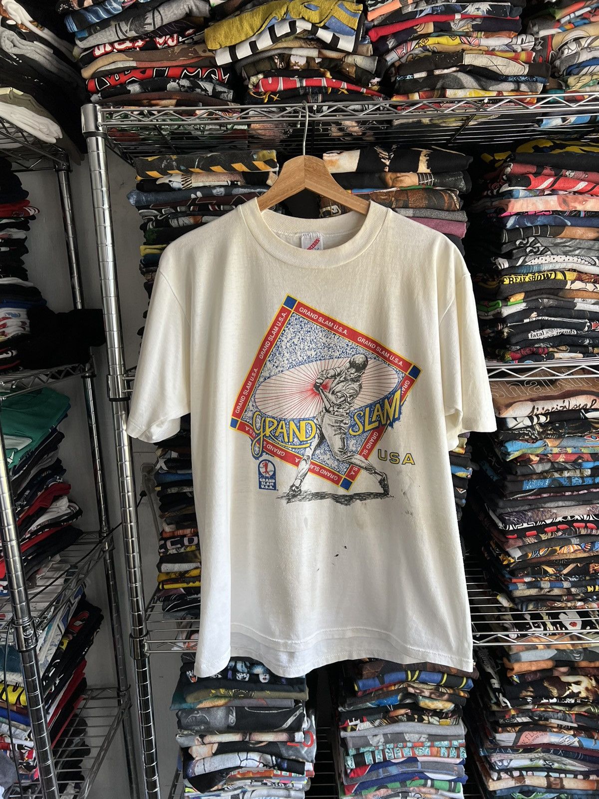 Jerzees 90s Grand Slam USA Single Stitch Baseball Tee Size US L / EU 52-54 / 3 - 1 Thumbnail