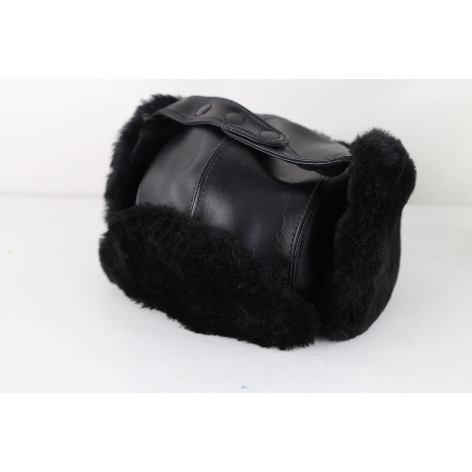 Vintage Vintage 70s Streetwear Quilted Faux Leather Trapper Hat Size ONE SIZE - 7 Thumbnail