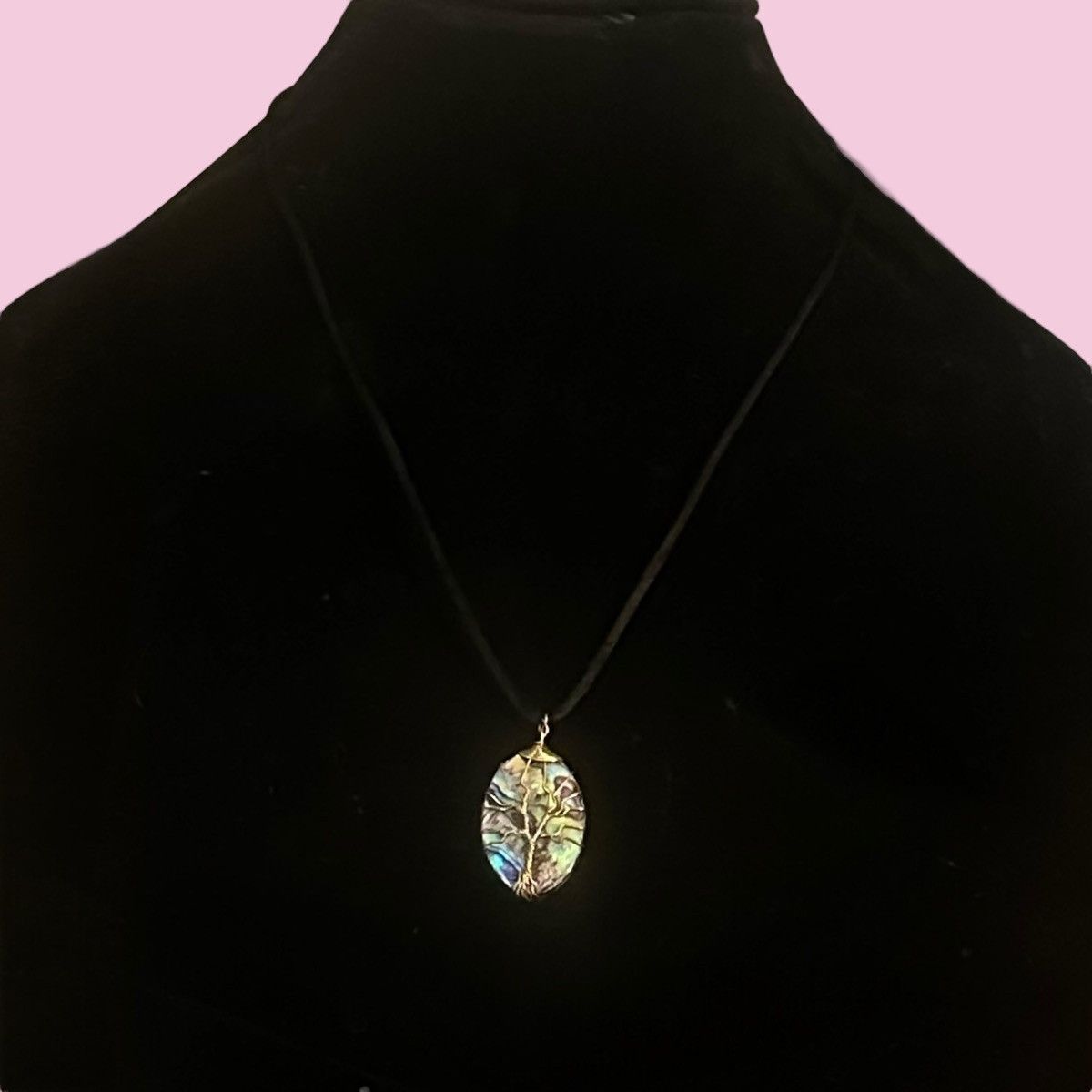Other Wire wrapped oval abalone tree of life pendant necklace Size ONE SIZE - 1 Thumbnail