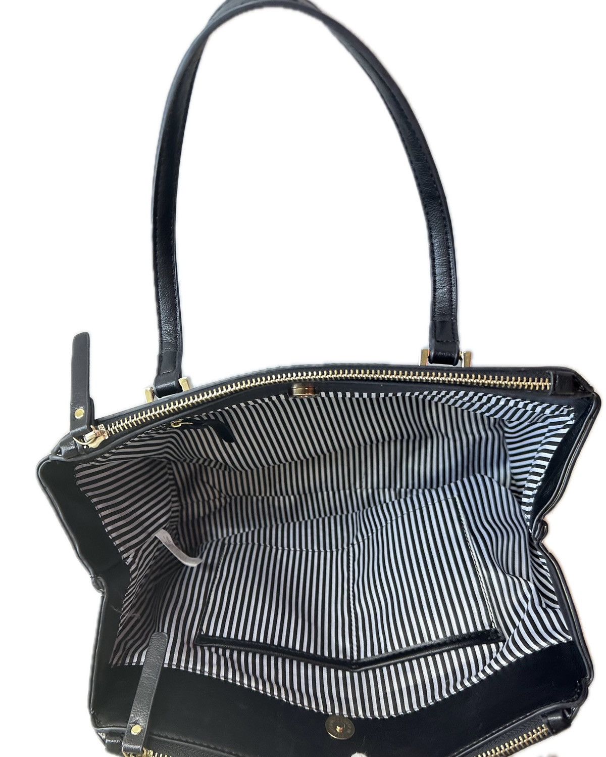 Kate Spade Kate Spade Matthew Dr Black Leather Satchel Two-Tone Gusset Size ONE SIZE - 4 Thumbnail