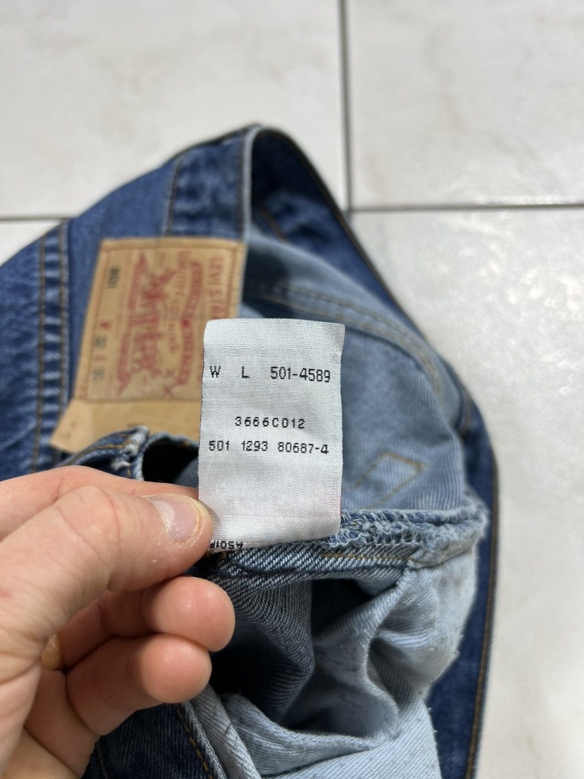 Levi's Vintage 90s Levi’s 501 hybrid leather denim tied strap pants Size US 32 / EU 48 - 22 Thumbnail