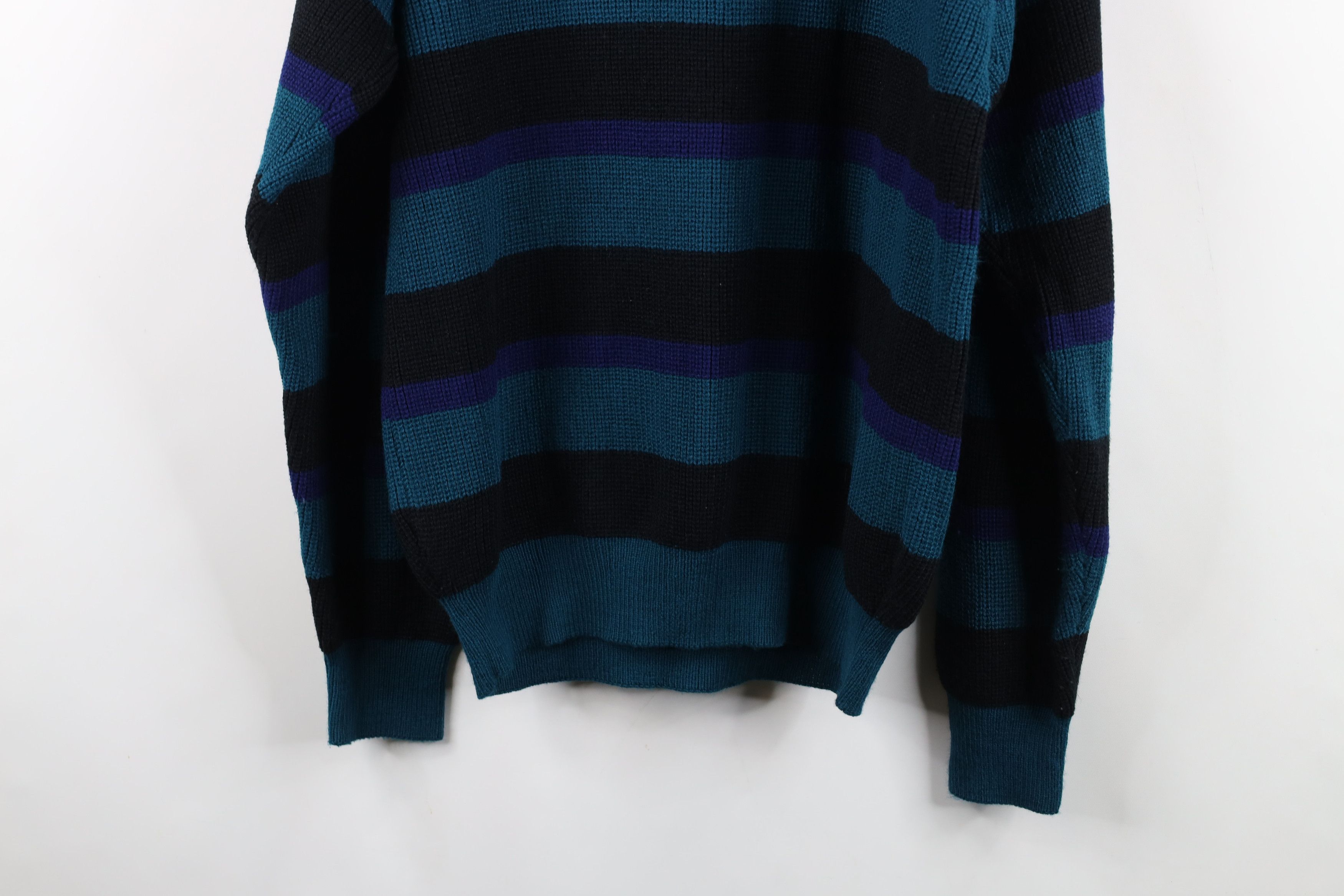 Vintage Vintage 90s Streetwear Block Ribbed Knit Crewneck Sweater Size US M / EU 48-50 / 2 - 8 Thumbnail
