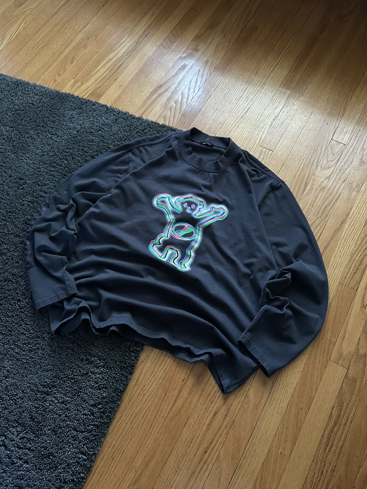 image of We11Done Bear Logo Sweatshirt in Grey, Men's (Size Medium)