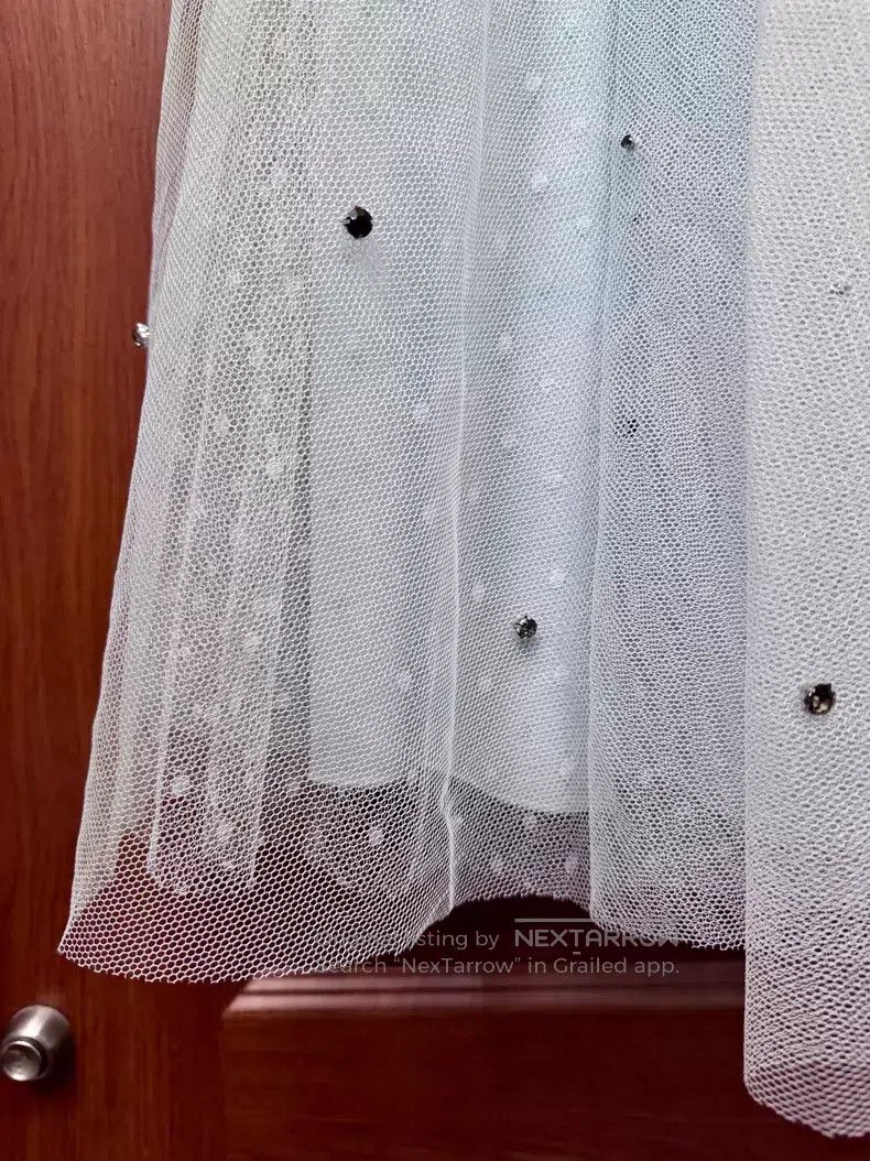 Valentino Valentino Light blue polka dot lace mesh skirt Size M / US 6-8 / IT 42-44 - 7 Thumbnail
