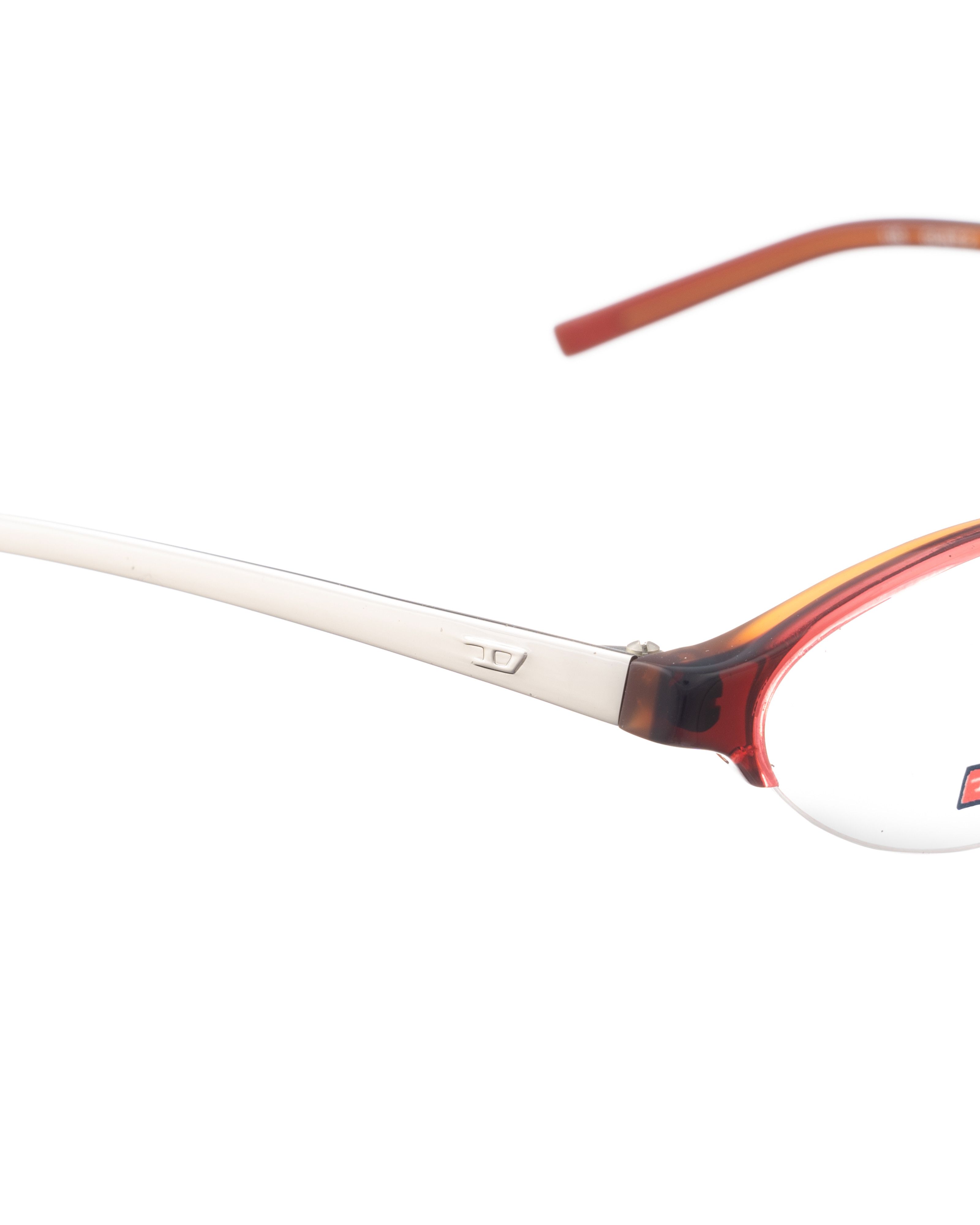 Diesel Diesel 90s Oval Half Rim Burgundy Glasses Size ONE SIZE - 3 Thumbnail