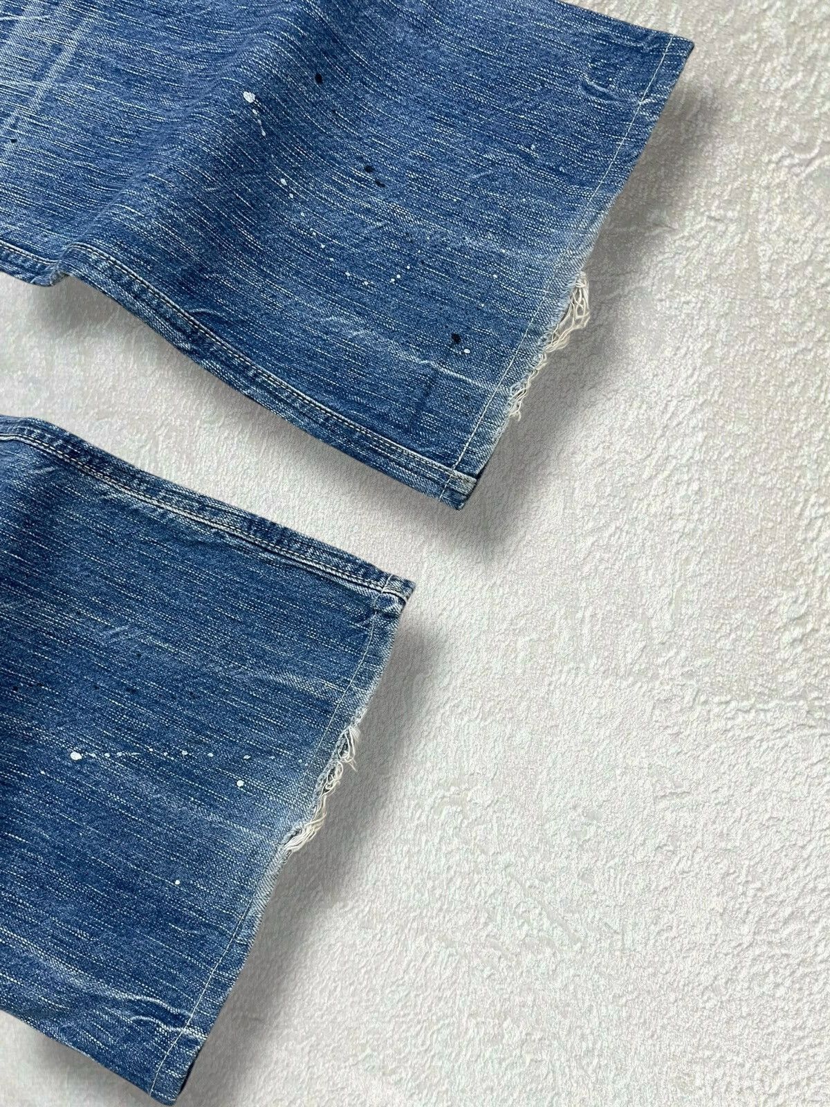 Designer × Edwin × Vintage Vintage Edwin Blue Trip 503 Iconic Distressed Flared Denim Size US 33 - 9 Thumbnail