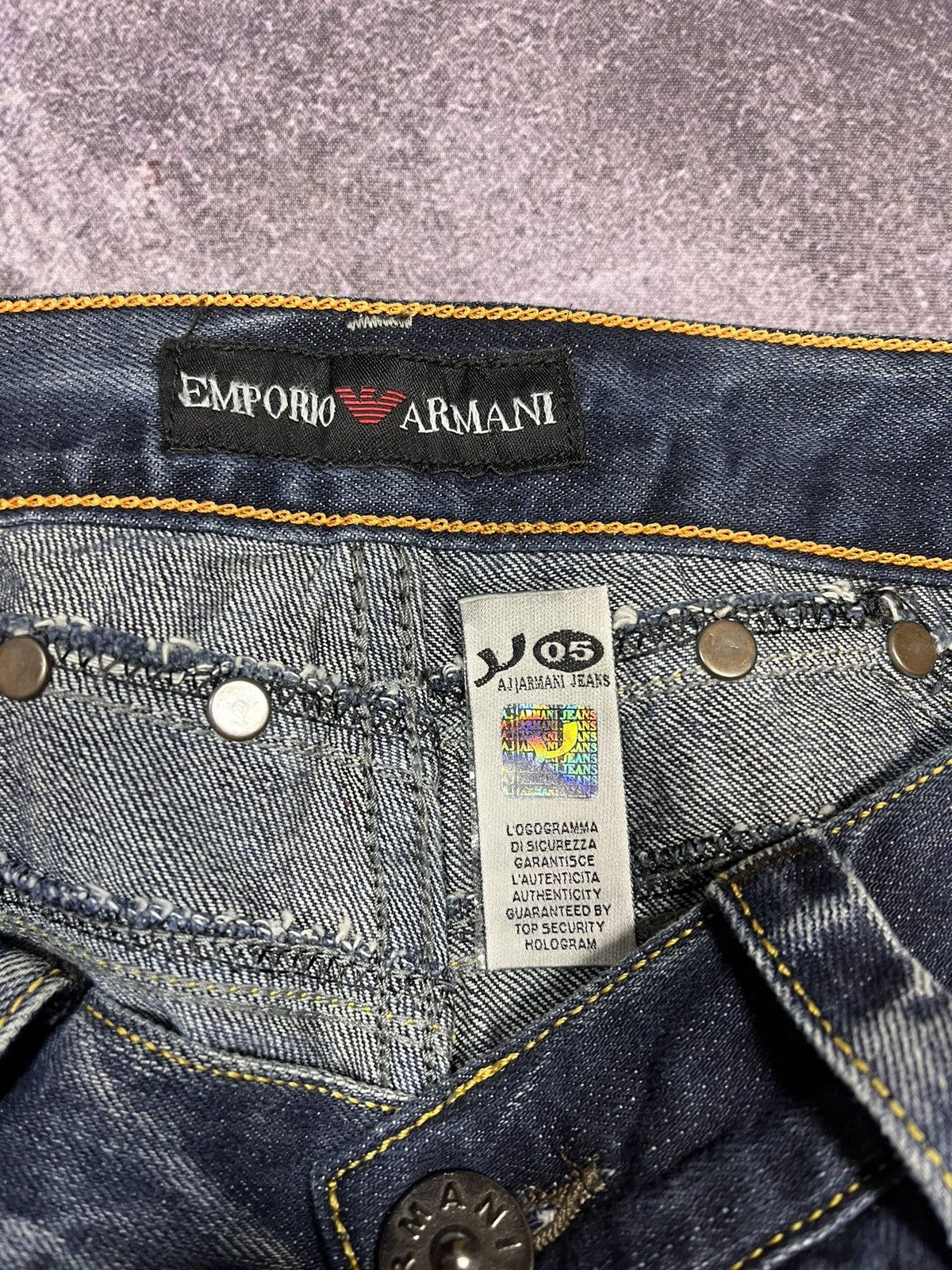 Emporio Armani Armani Jeans Big Logo Jeans Vintage Streetwear Y2K Avantgard Size US 32 / EU 48 - 9 Thumbnail