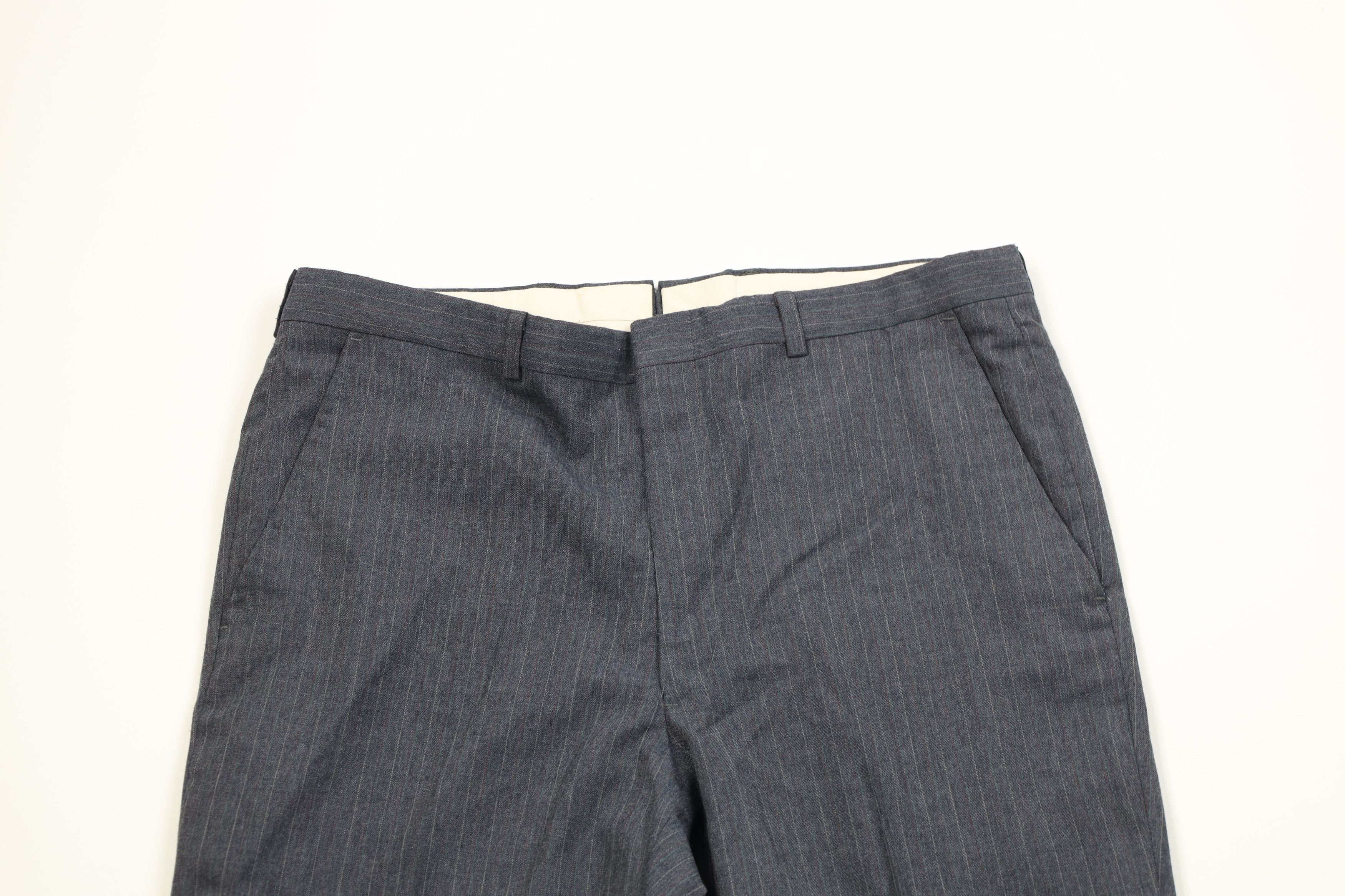 Vintage Vintage 70s Streetwear Pinstriped Wide Leg Chino Pants USA Size US 34 / EU 50 - 2 Thumbnail