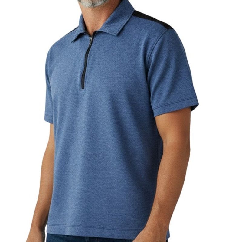 Michael Kors Michael Kors Half Zip Polo Shirt Contrast Shoulder Epaulets Size US L / EU 52-54 / 3 - 1 Thumbnail
