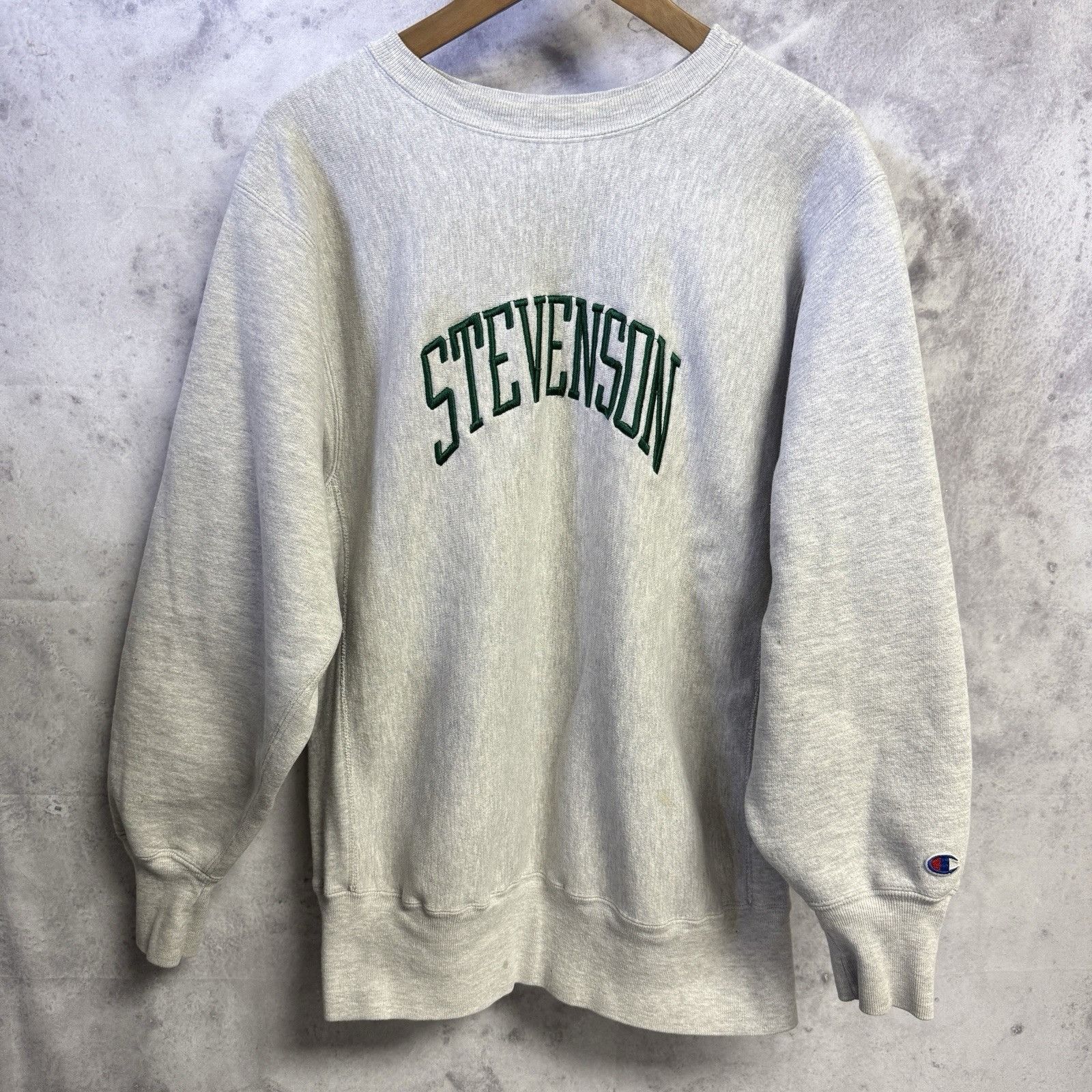 Champion Vintage 90s Champion Reverse Weave Stevenson Sweatshirt Mens Size US XL / EU 56 / 4 - 2 Thumbnail