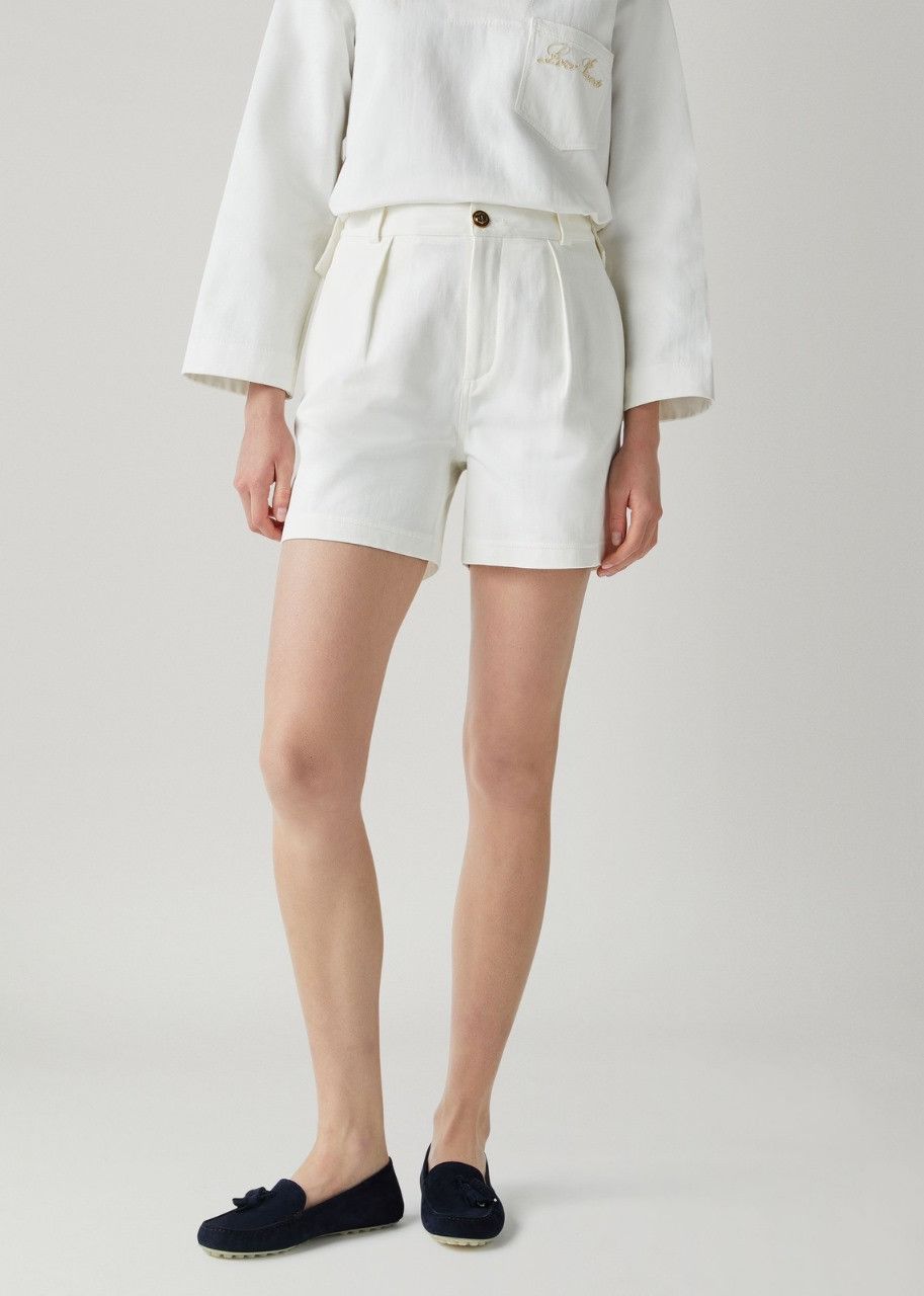 Loro Piana o1srvl11e0424 Shorts in White Size 36" / US 14 / IT 50 - 2 Thumbnail
