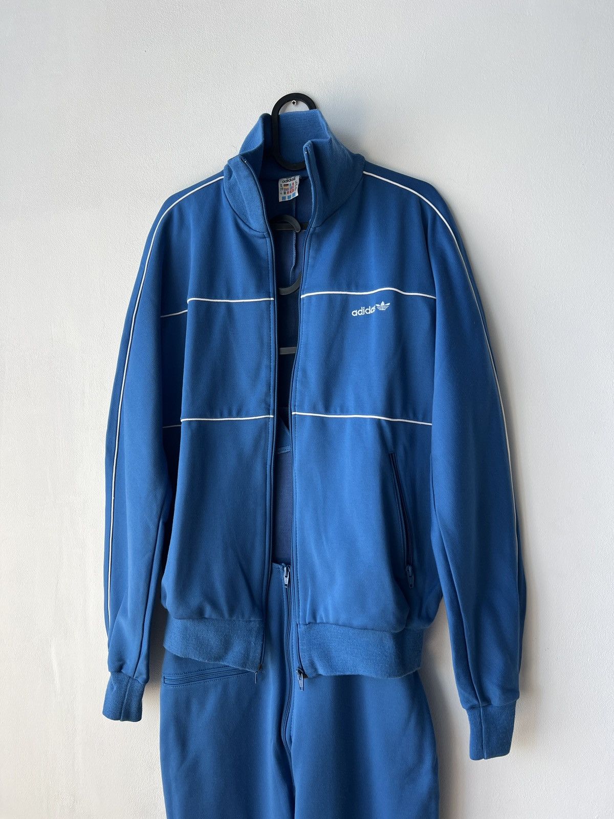 Adidas Vintage Adidas 80s Blue Track Suit Size 52 Made In Austria Size US M / EU 48-50 / 2 - 2 Thumbnail