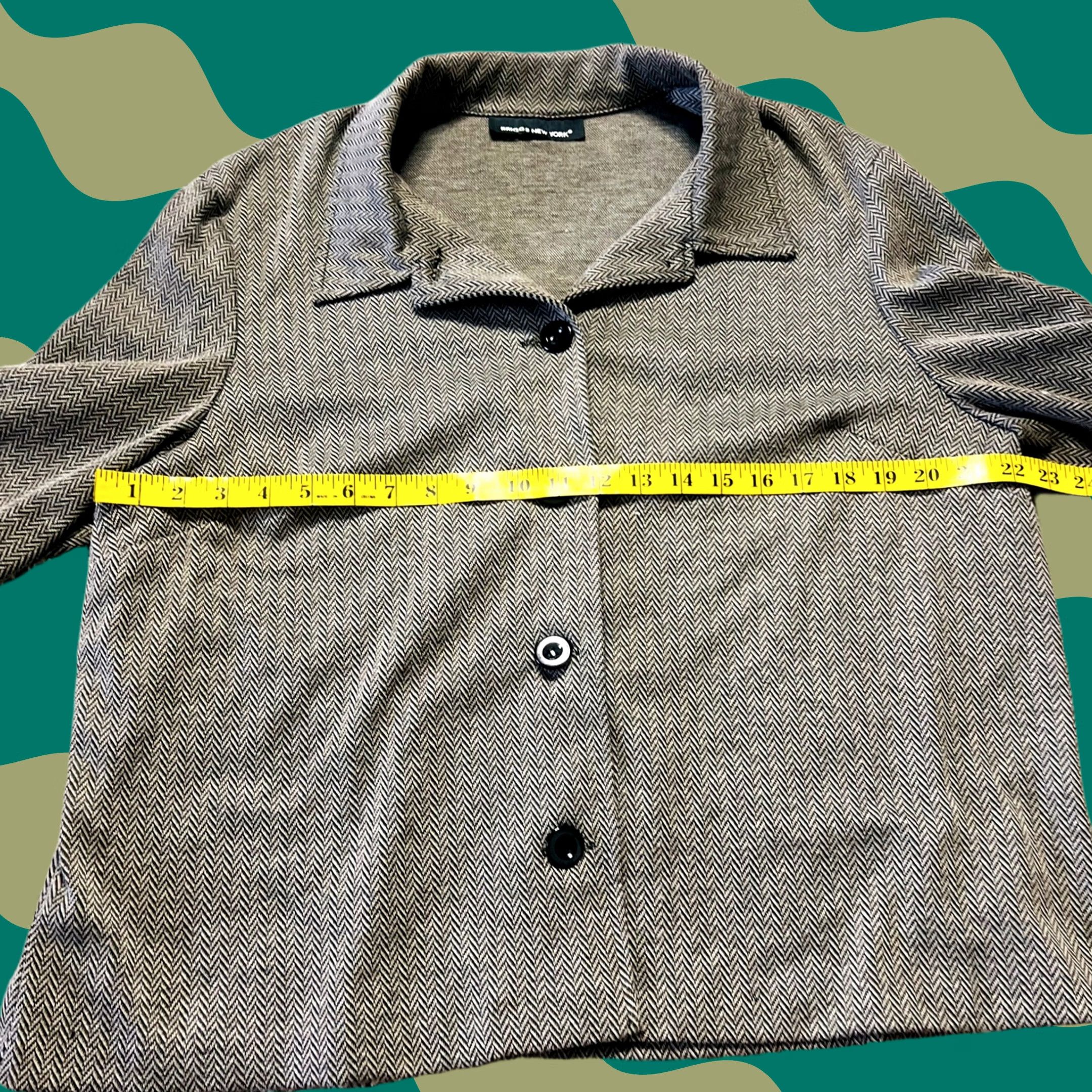 Vintage VINTAGE Briggs New York Herringbone Long Sleeve Button Front Blazer Formal Work Gray M Womens Blazer Size M / US 6-8 / IT 42-44 - 1 Thumbnail