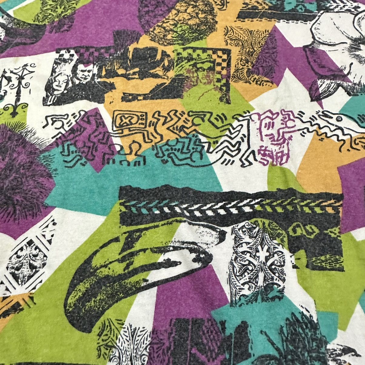 Vintage Vtg 90s Overprint pop art Size US XL / EU 56 / 4 - 5 Thumbnail