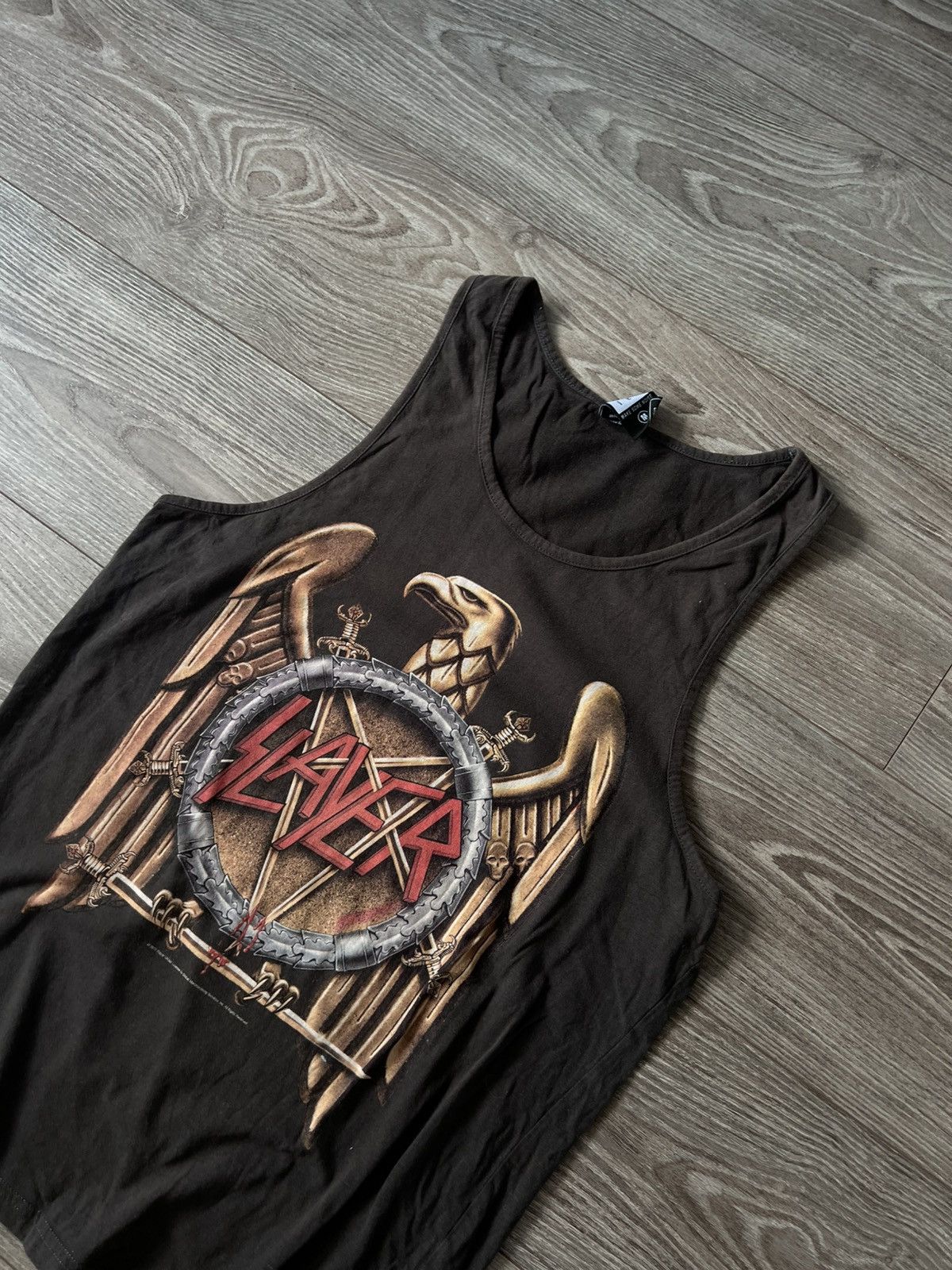 Slayer SLAYER Rock Bands Washed Distressed Tee Size US M / EU 48-50 / 2 - 6 Thumbnail