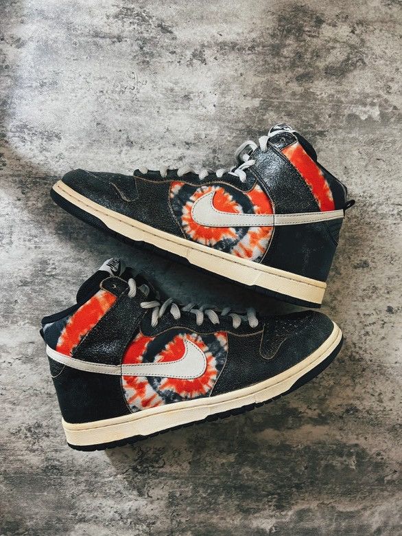 Huf × Nike 2004 Nike SB Dunk High HUF Tie Dye Size US 11 / EU 44 - 1 Thumbnail