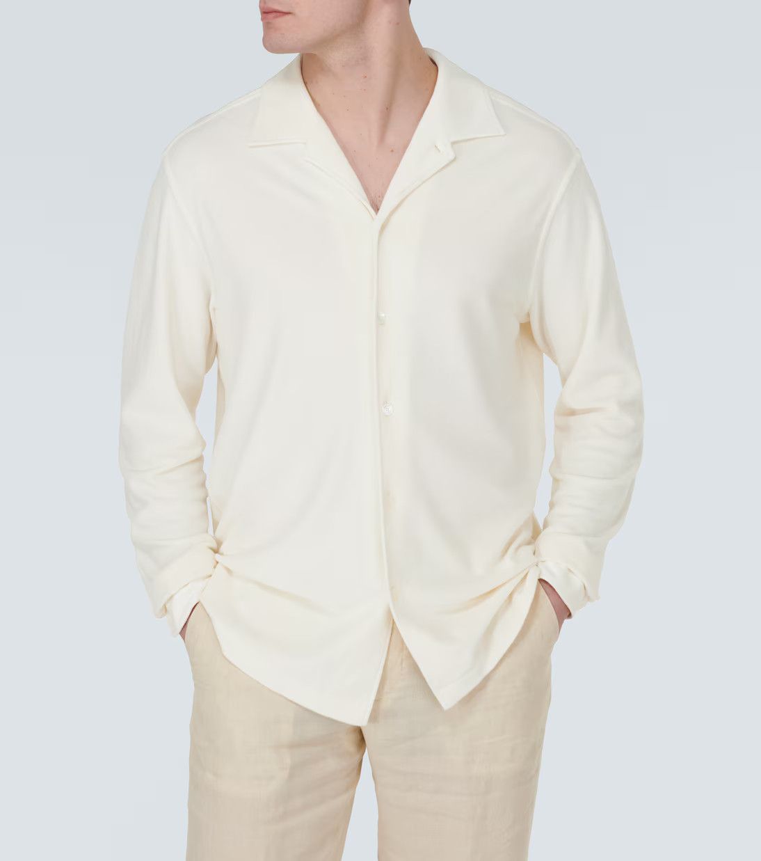 Ermenegildo Zegna o1s1rm0325 RUDX47A7 Shirt in White Size US M / EU 48-50 / 2 - 5 Thumbnail