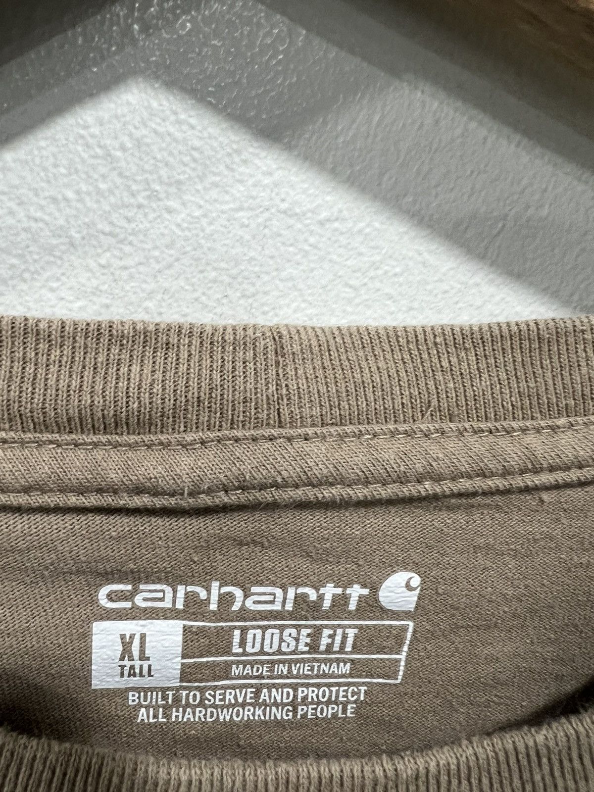Carhartt Vintage Carhartt Tee Shirt Brown faded Size US XL / EU 56 / 4 - 3 Thumbnail