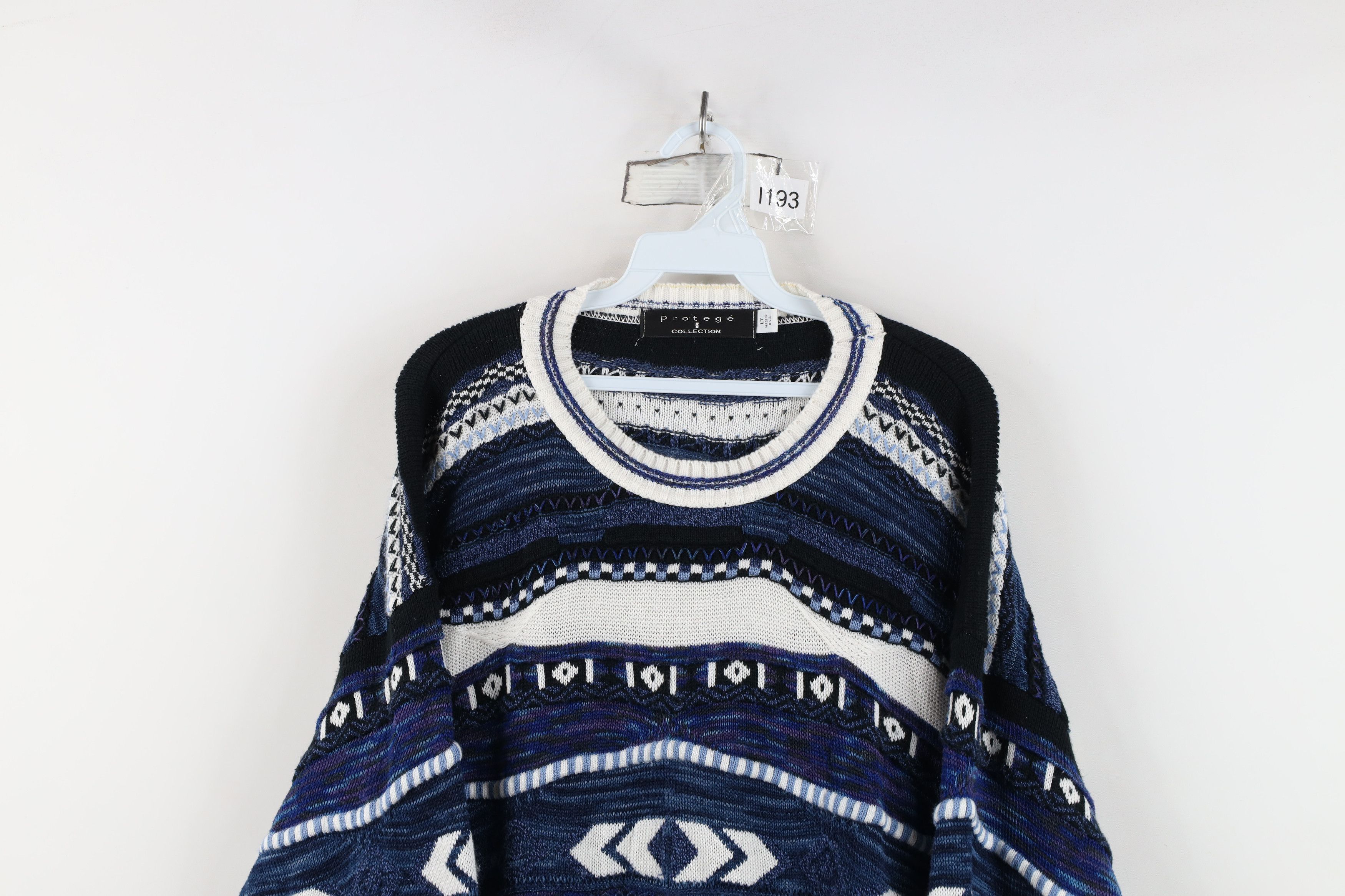 Vintage Vintage 90s Coogi Style Bassmaster Textured Knit Sweater USA Size US L / EU 52-54 / 3 - 2 Thumbnail