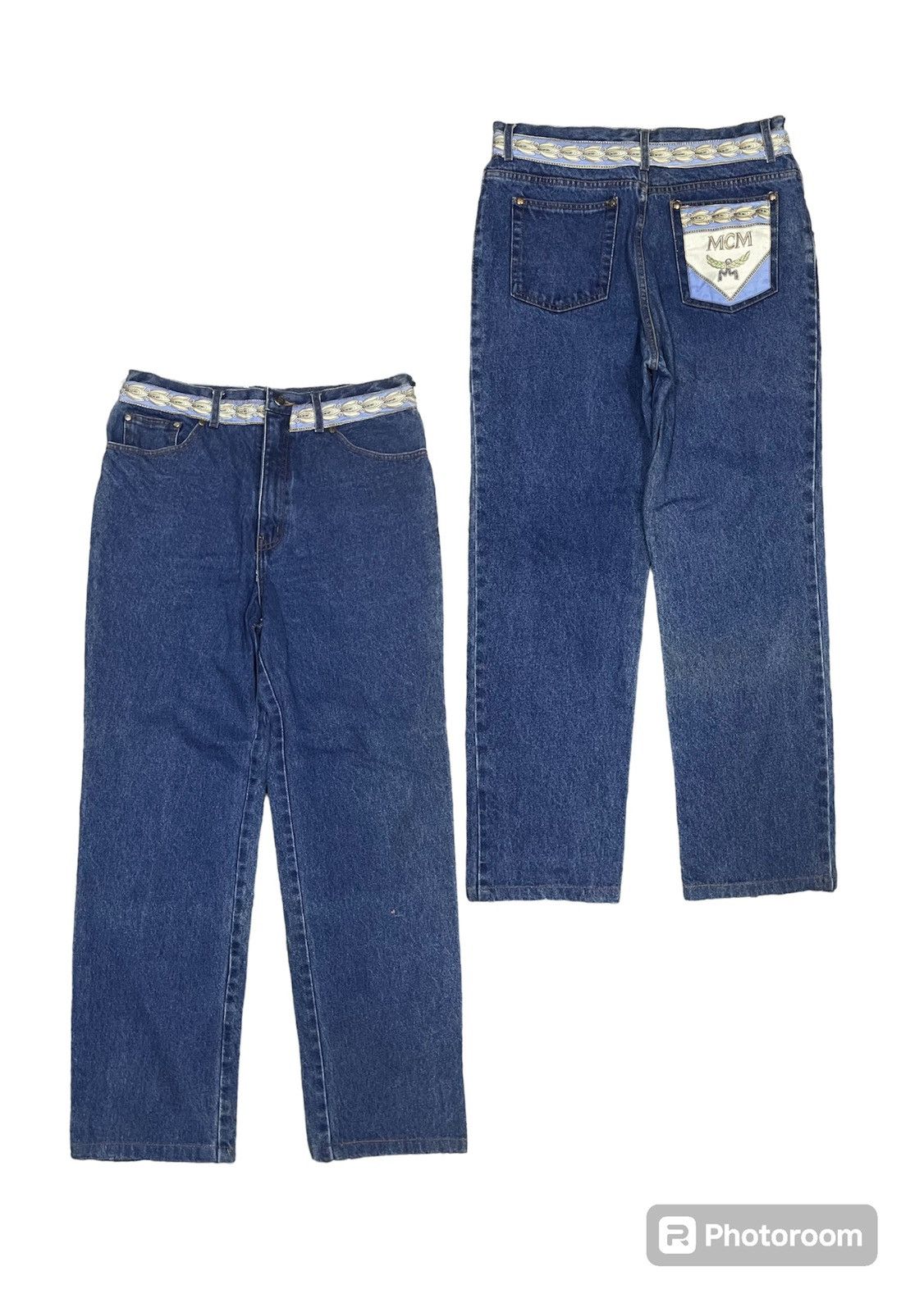 MCM 90s MCM DENIM BAGGY JEANS RARE DESIGN Size US 30 / EU 46 - 1 Thumbnail