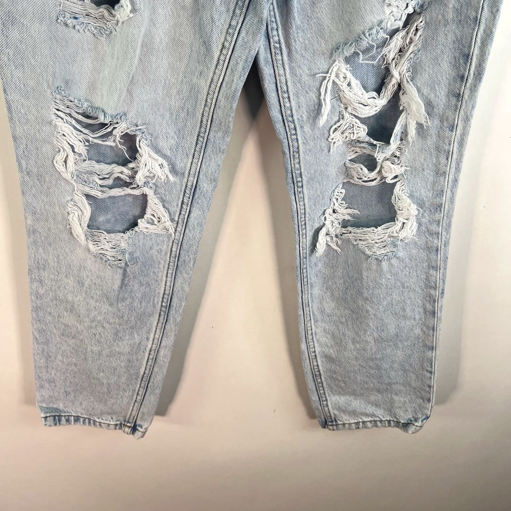 Vintage Aéropostale Mom Distressed Straight Denim Jeans 30 28 Regular 2 Blue Denim Size 26" / US 2 / IT 38 - 4 Thumbnail