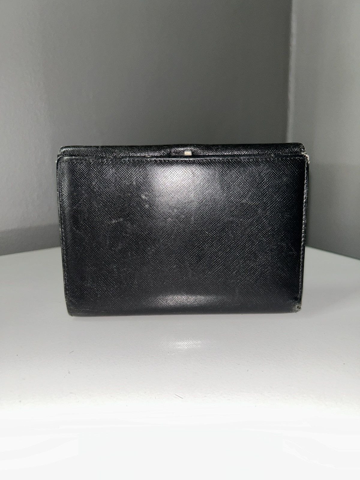 Prada Prada Black Saffiano Leather Wallet (missing clamp) Size ONE SIZE - 4 Thumbnail