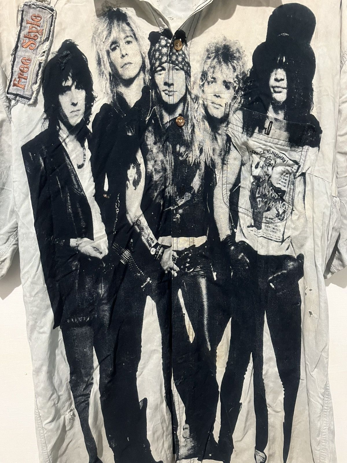 Guns N' Roses Guns N Roses Vintage Shirt Caded Distrassed Size US XL / EU 56 / 4 - 4 Thumbnail