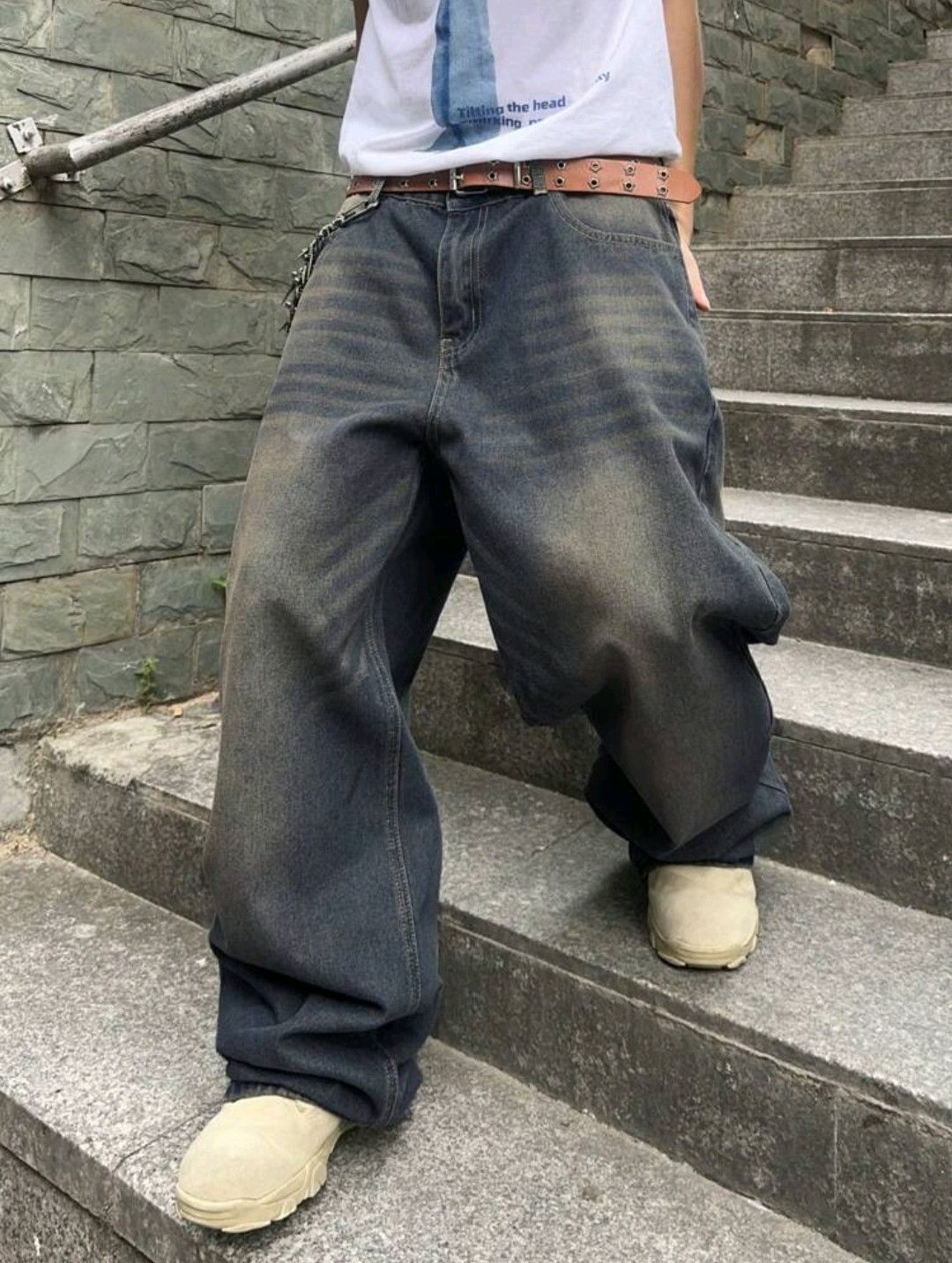 Japanese Brand × Jean Distressed Solid Color Jeans Size US 33 - 5 Thumbnail