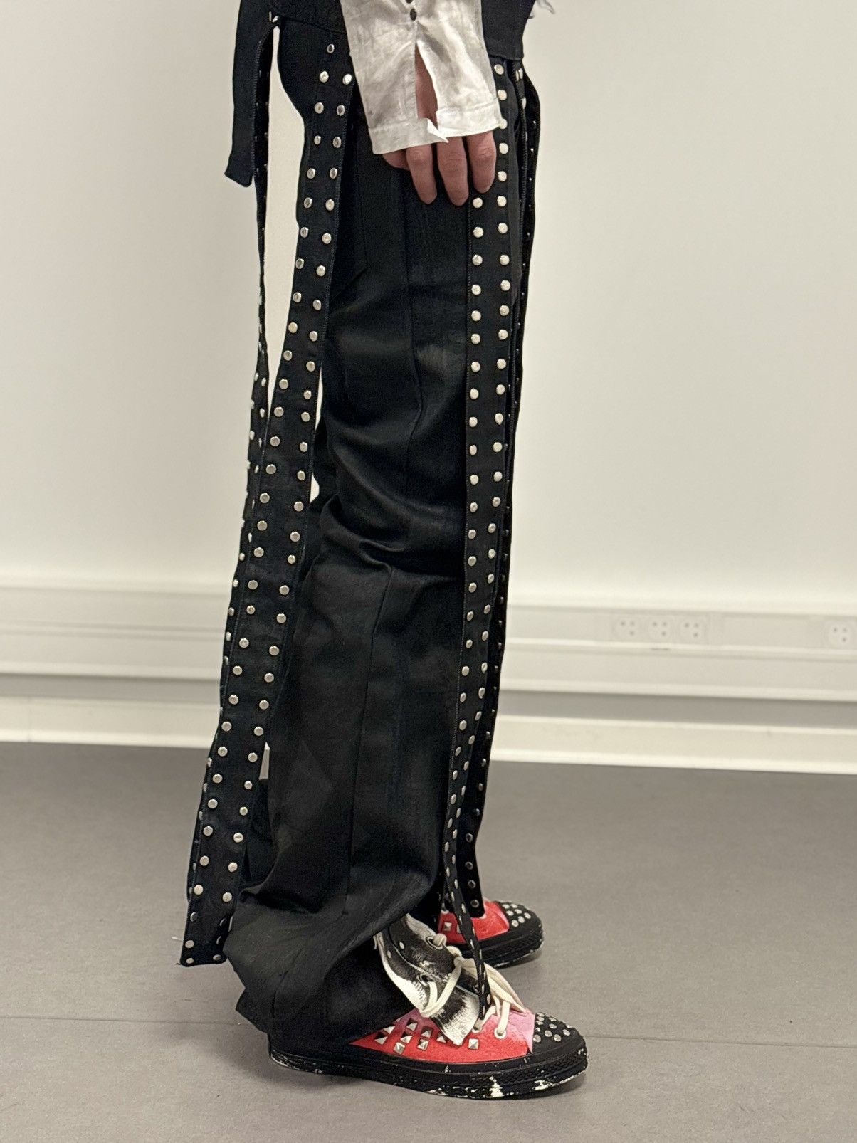 Other Black waxed flared jeans ( bootcut) Size US 26 / EU 42 - 3 Thumbnail