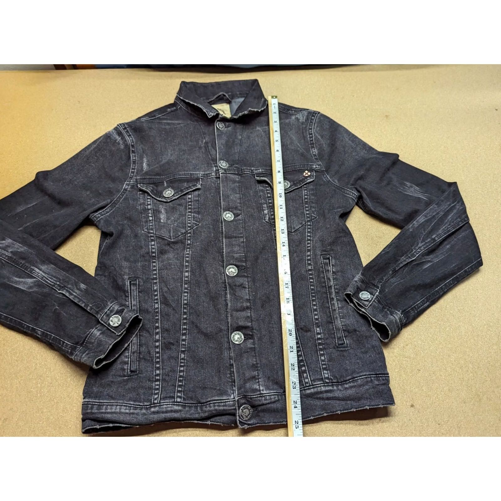 Vintage Blue de Genes Progretto Heritage Mens Denim Black Jacket L Size US L / EU 52-54 / 3 - 5 Thumbnail