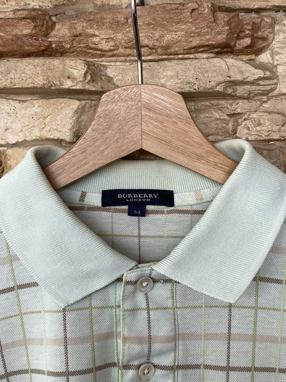 Vintage Rare Vintage Burberry London Checkered Single Stitch Polos Size US M / EU 48-50 / 2 - 5 Thumbnail