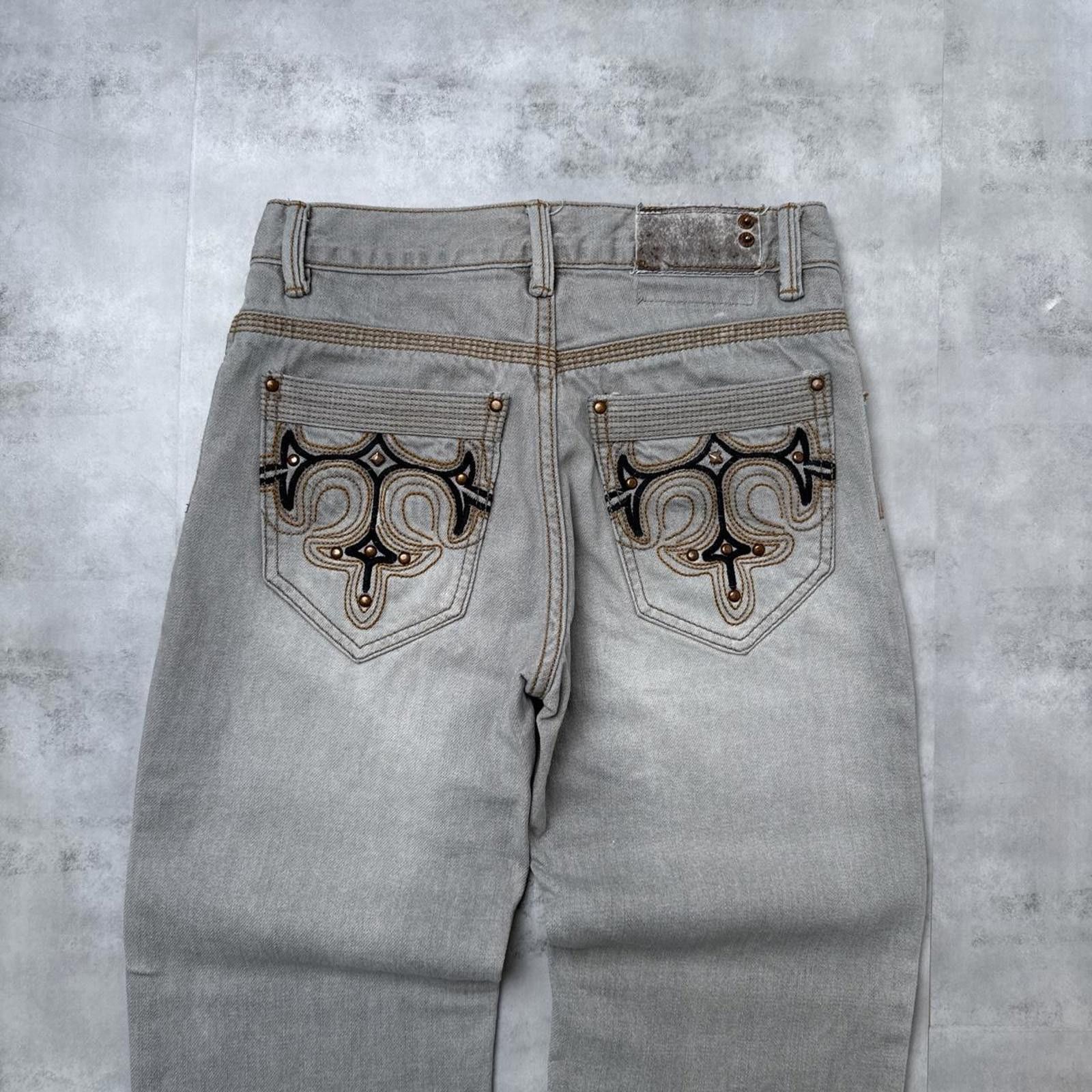 Pacsun Y2K Paco Jeans 00s Distressed Baggy Slim Straight Denim Size 30" / US 8 / IT 44 - 6 Thumbnail