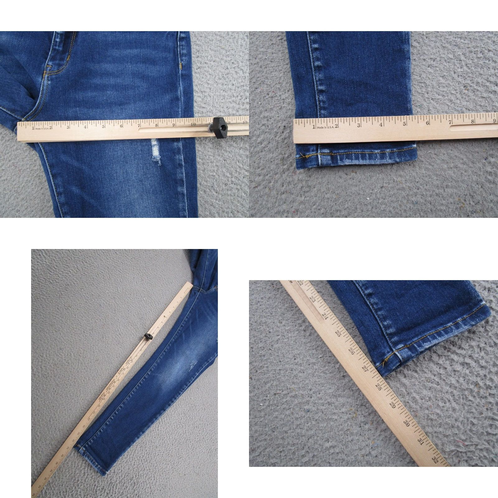 Vintage Kancan Maurices Womens High Rise Blue Stretch Denim Skinny Jeans Womens Size 29 Regular 5-Pocket Design XS? No—Oops Size 29" - 8 Thumbnail