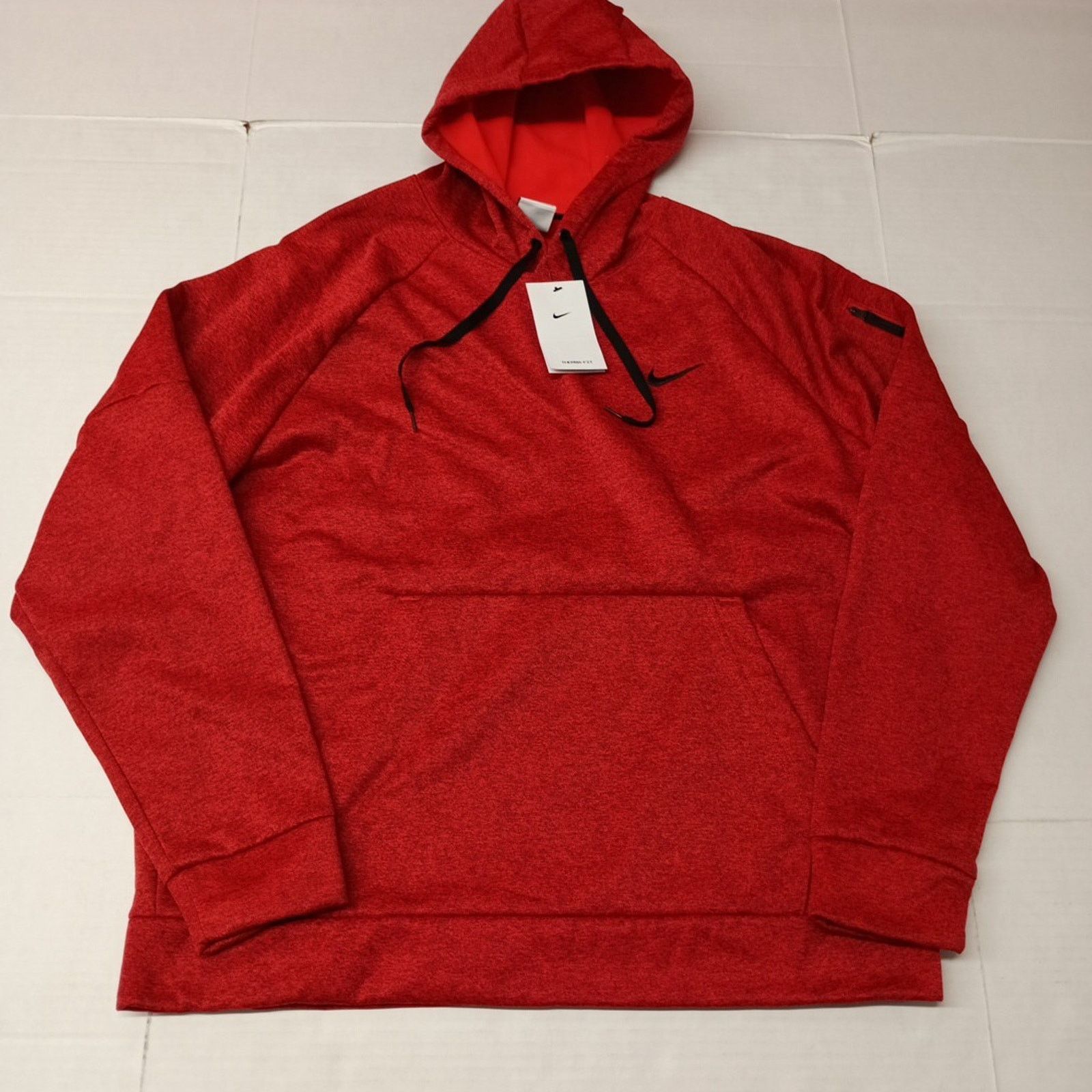 Nike Nike Men’s Therma-Fit Pullover Hoodie Size XL Red Heather Size US XL / EU 56 / 4 - 1 Thumbnail