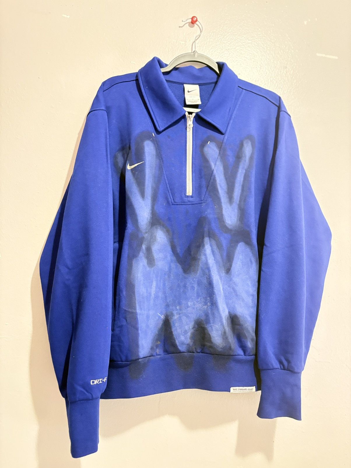 Nike R7PZI Custom — Bleached Nike Standard Issue Quarter-Zip Size US S / EU 44-46 / 1 - 1 Thumbnail