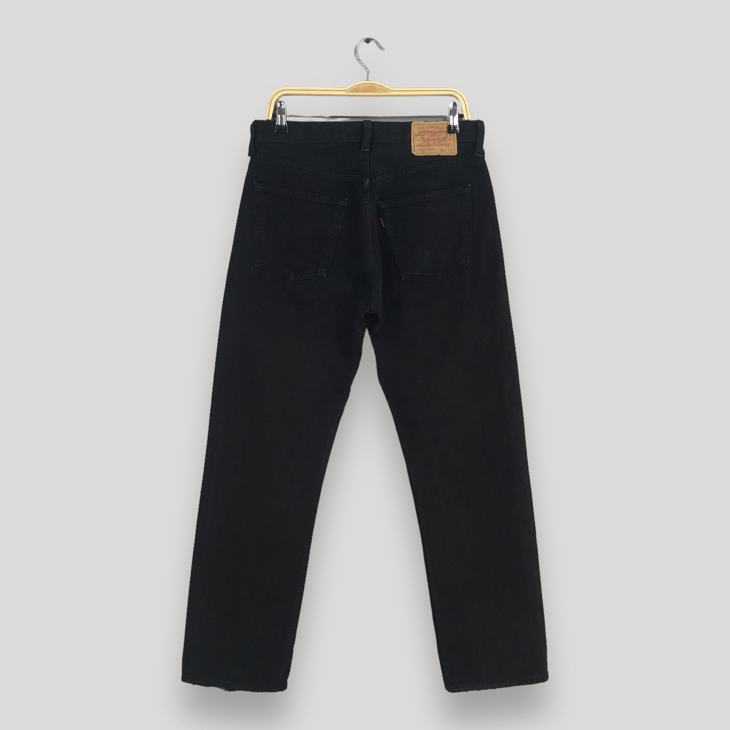 Levi's Size 30x29.5 Vintage 90s Levi's 501 Black Jeans S341 Size US 30 / EU 46 - 8 Thumbnail